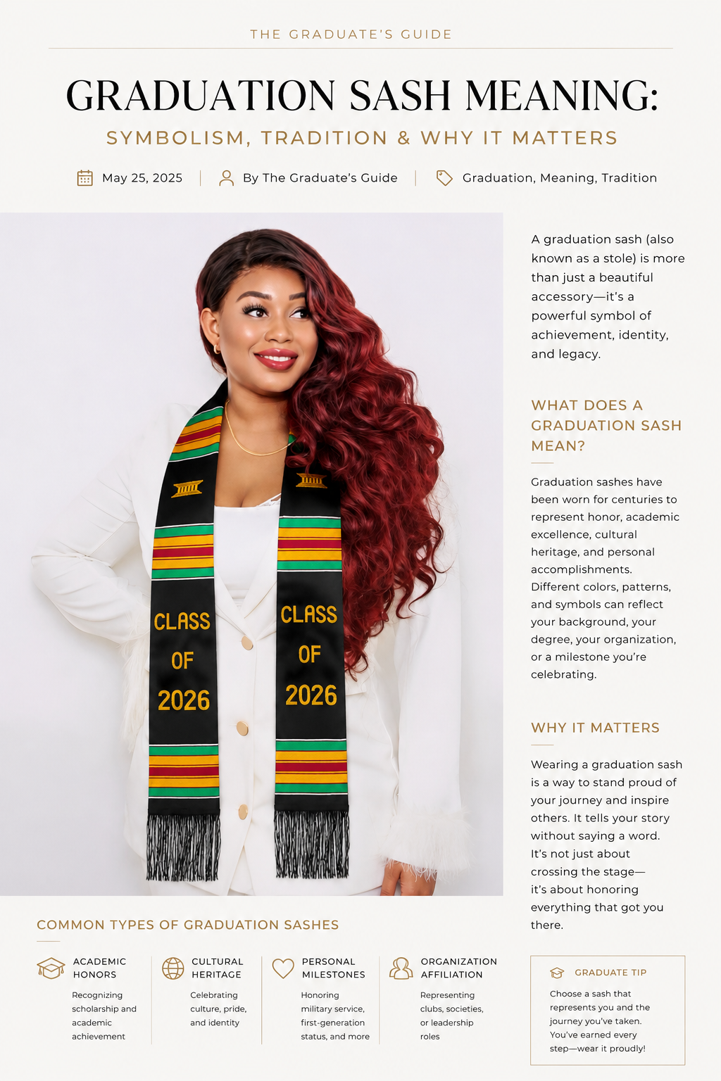 Graduation Sash Meaning