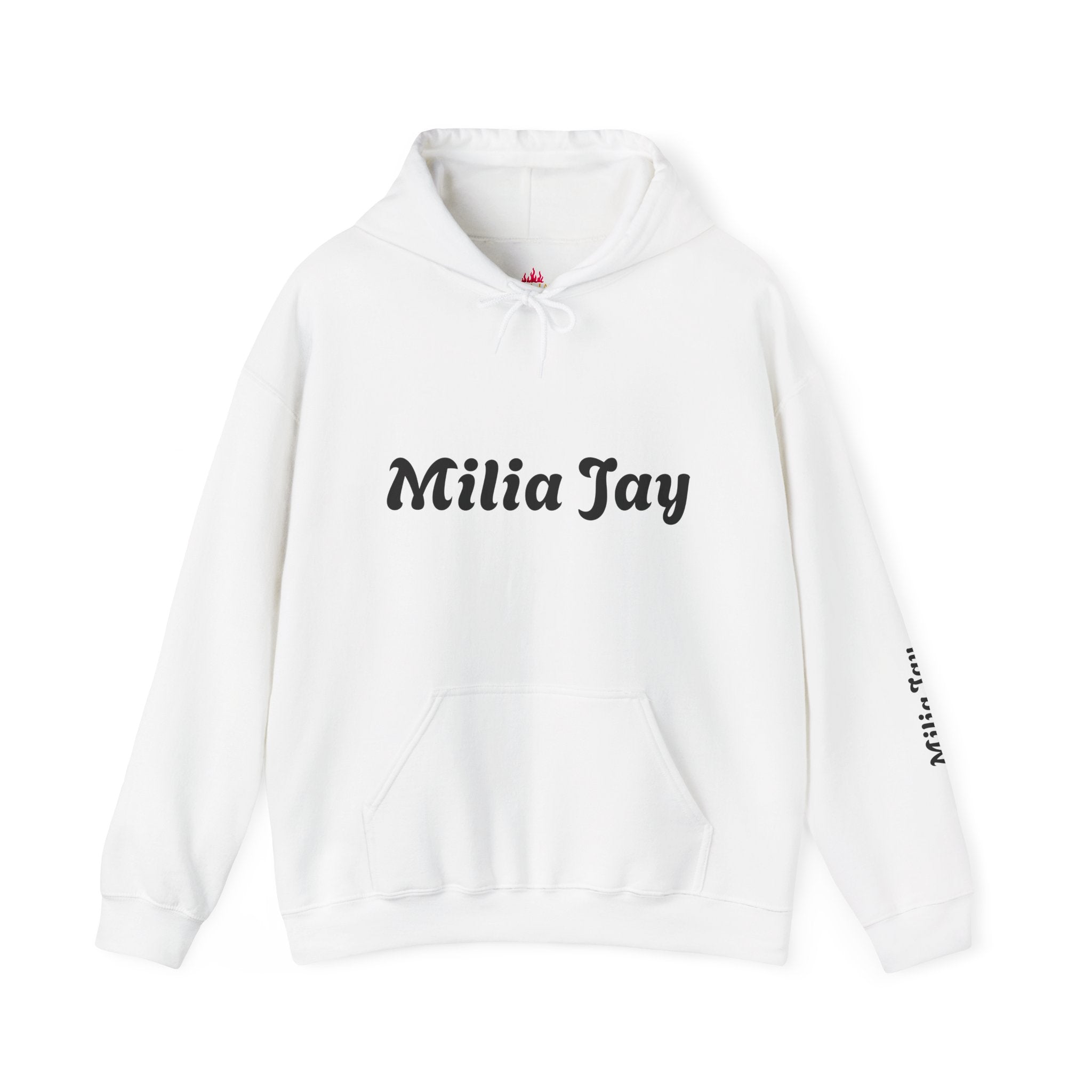 Milia Jay Hoodie with Red Heart Back