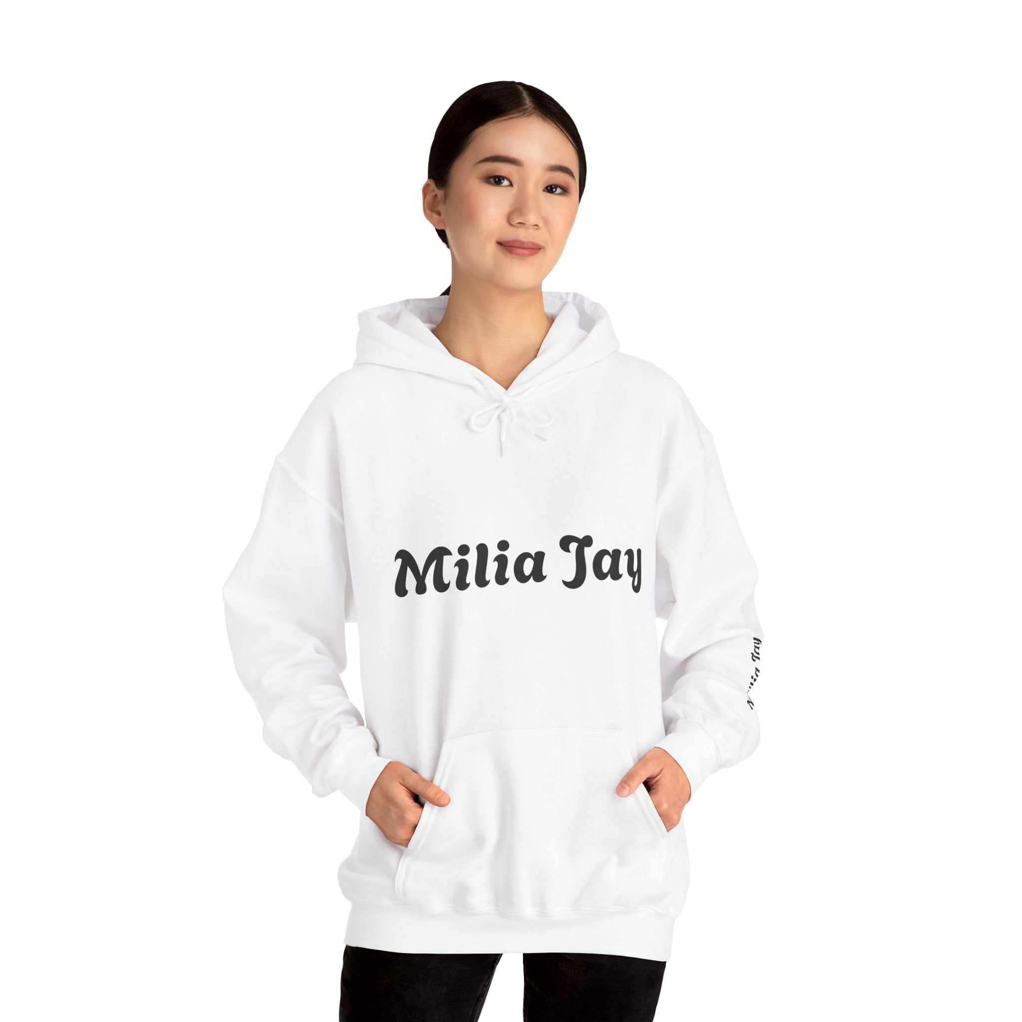 Milia Jay Hoodie with Red Heart Back