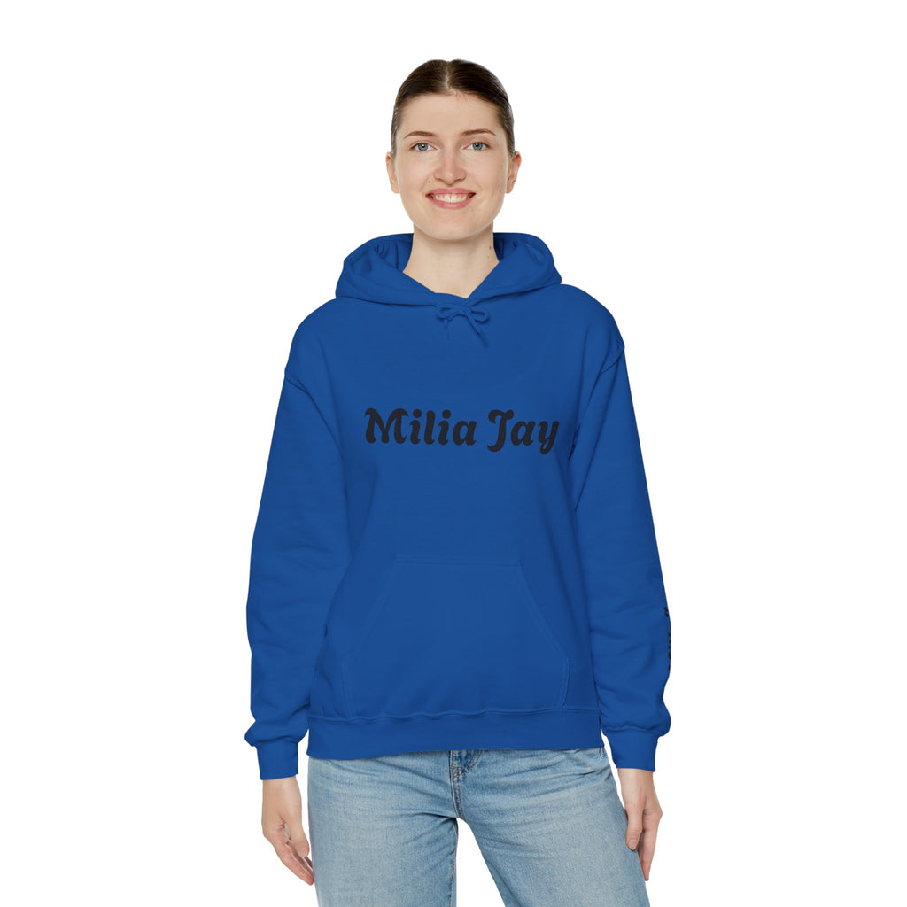 Milia Jay Hoodie with Red Heart Back