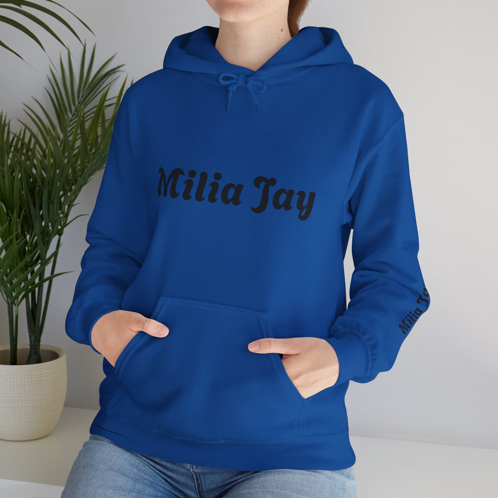 Milia Jay Hoodie with Red Heart Back