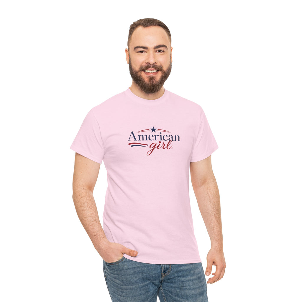 American Girl T-Shirt — Patriotic Stars & Script Tee