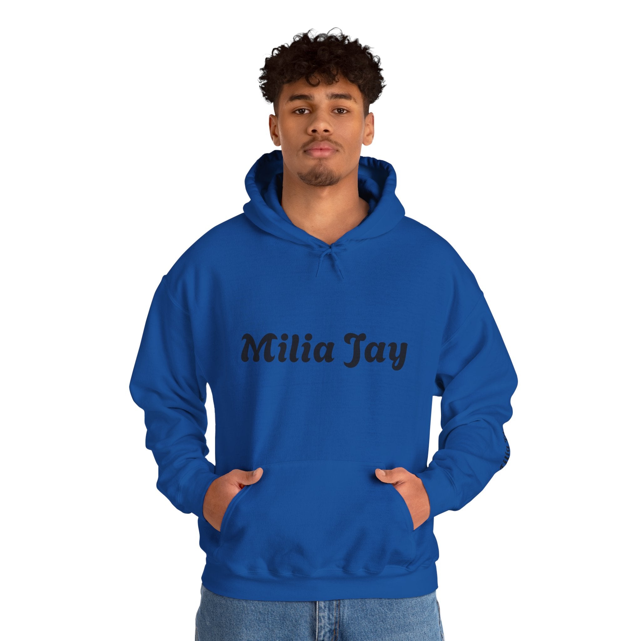Milia Jay Hoodie with Red Heart Back