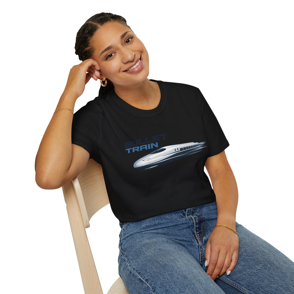The Bullet Train Unisex Softstyle T-Shirt Japan Shinkansen Tokyo Graphic Tee Japanese Streetwear Shirt