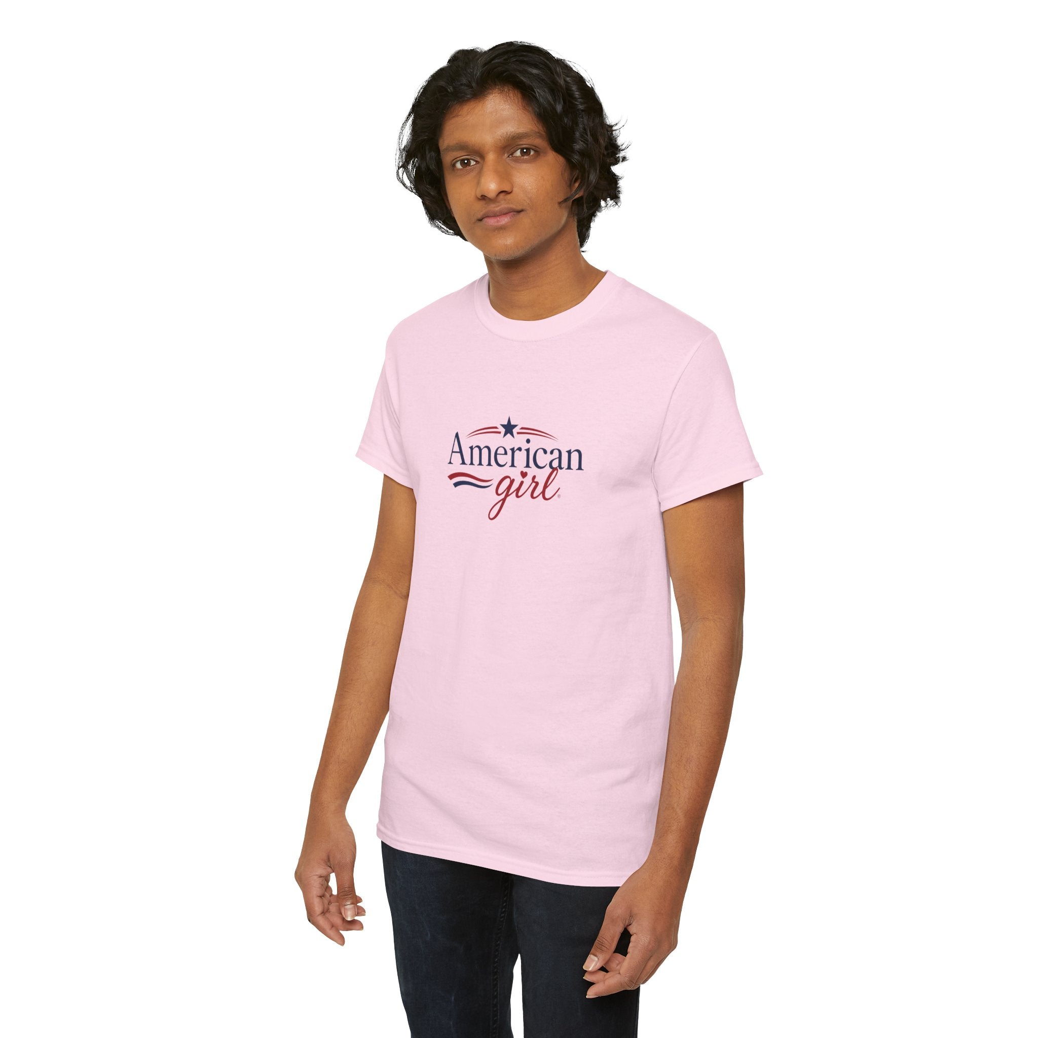 American Girl T-Shirt — Patriotic Stars & Script Tee