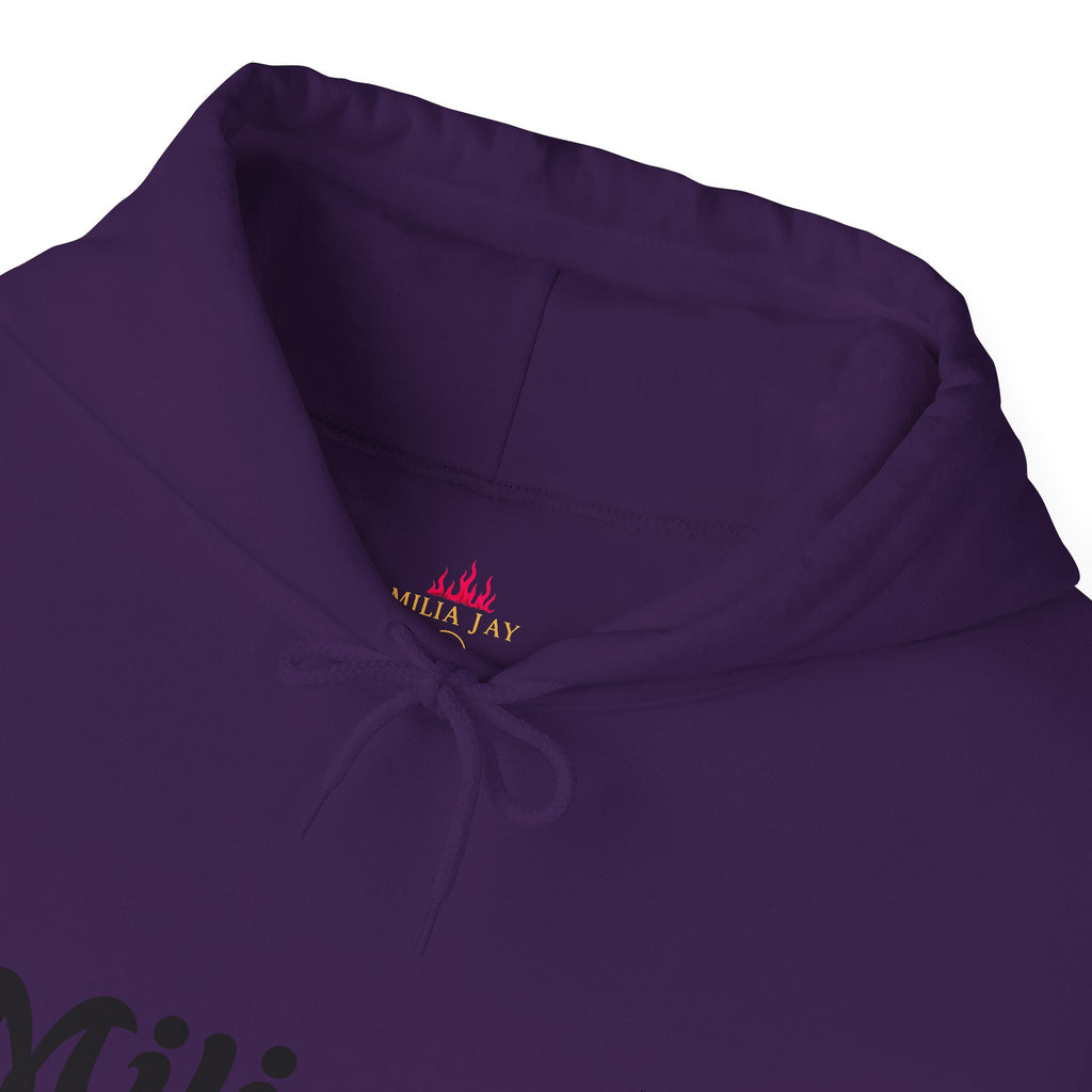 Milia Jay Hoodie with Red Heart Back