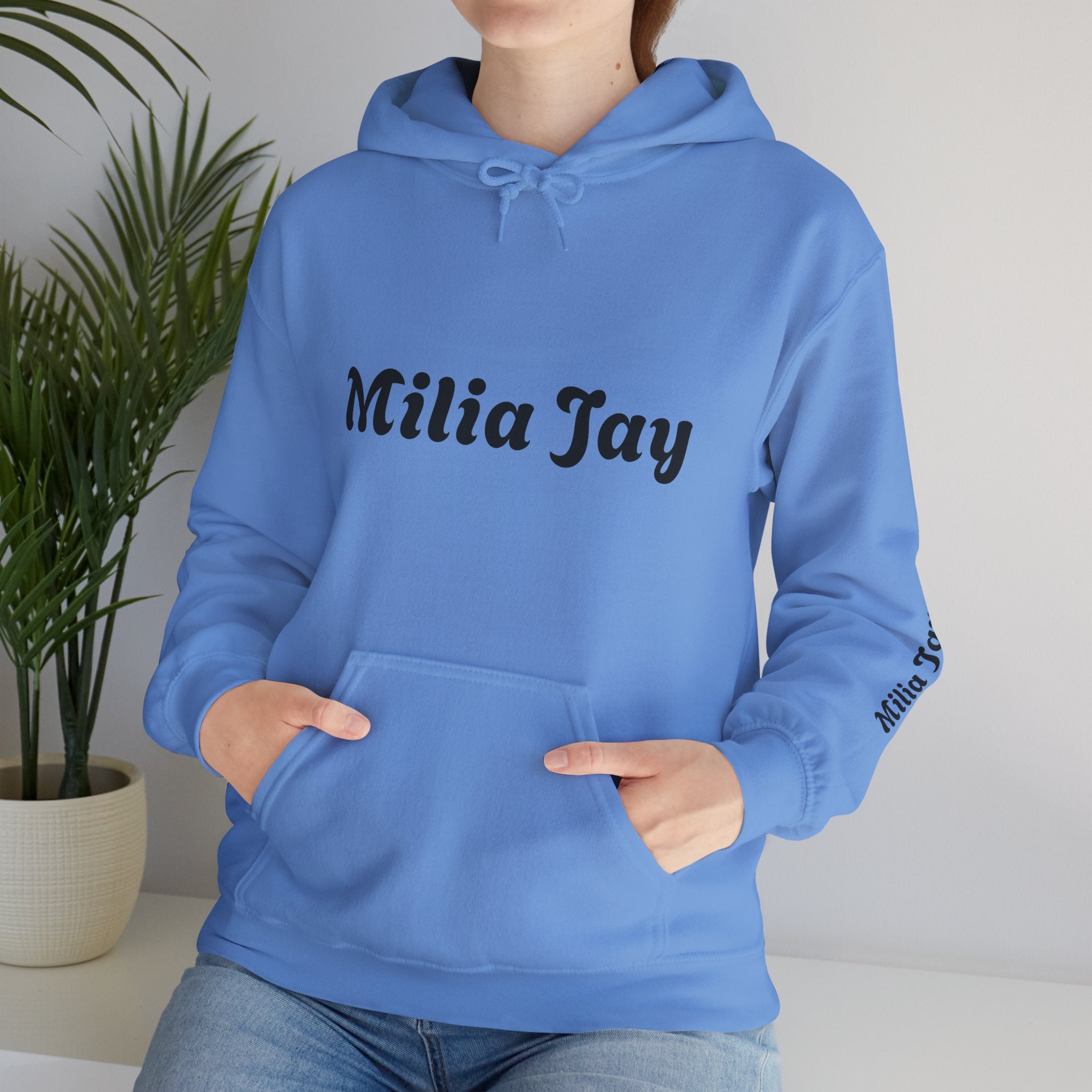 Milia Jay Hoodie with Red Heart Back