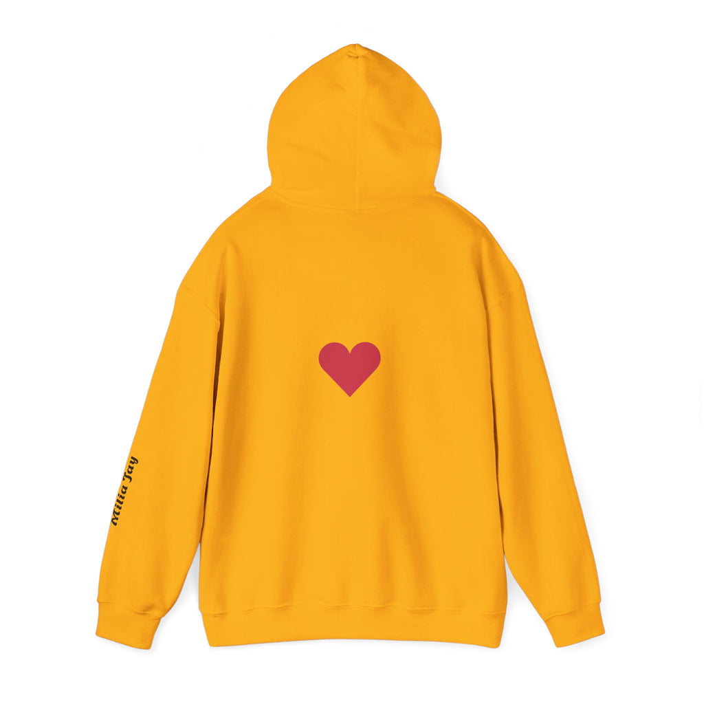 Milia Jay Hoodie with Red Heart Back