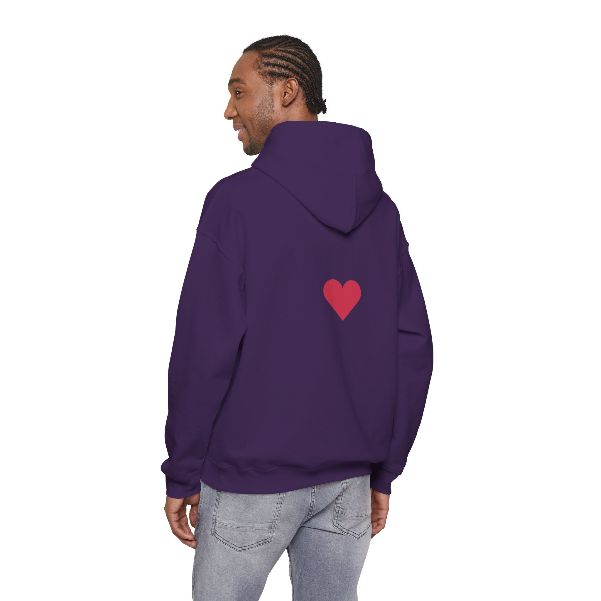 Milia Jay Hoodie with Red Heart Back