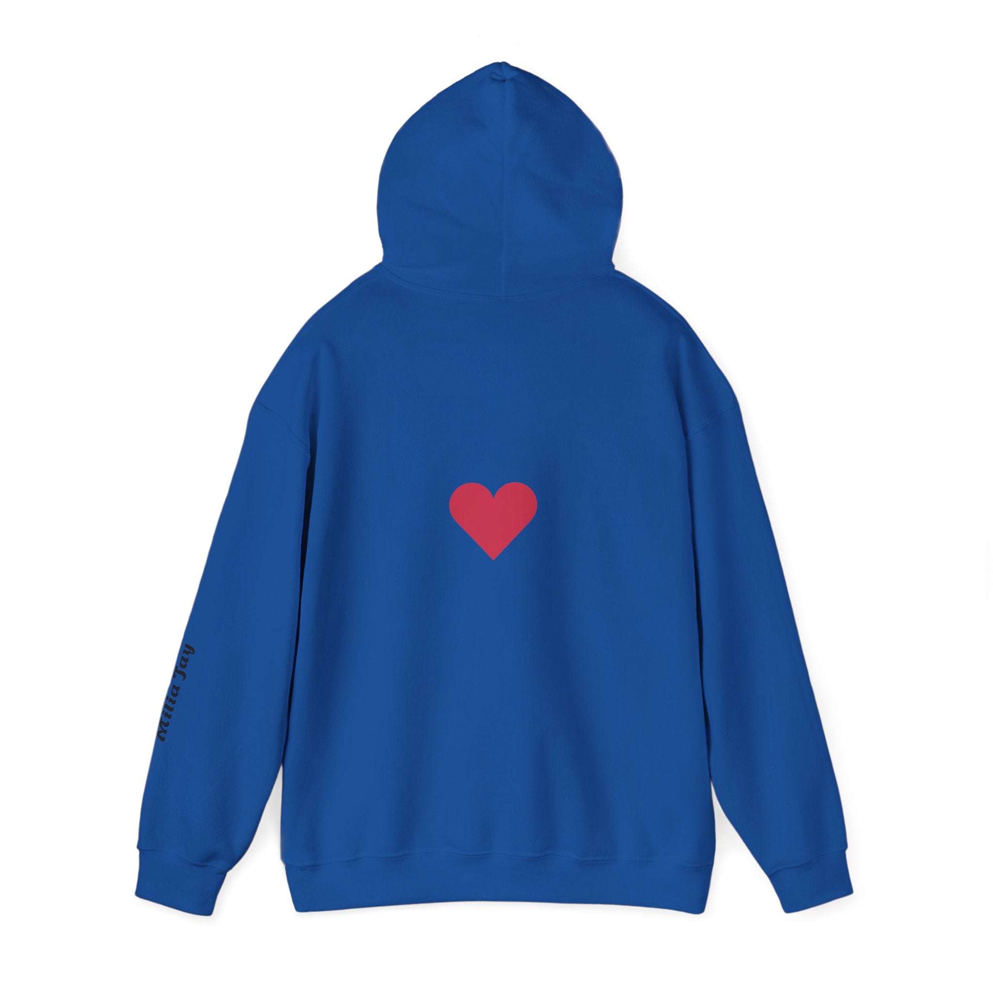 Milia Jay Hoodie with Red Heart Back