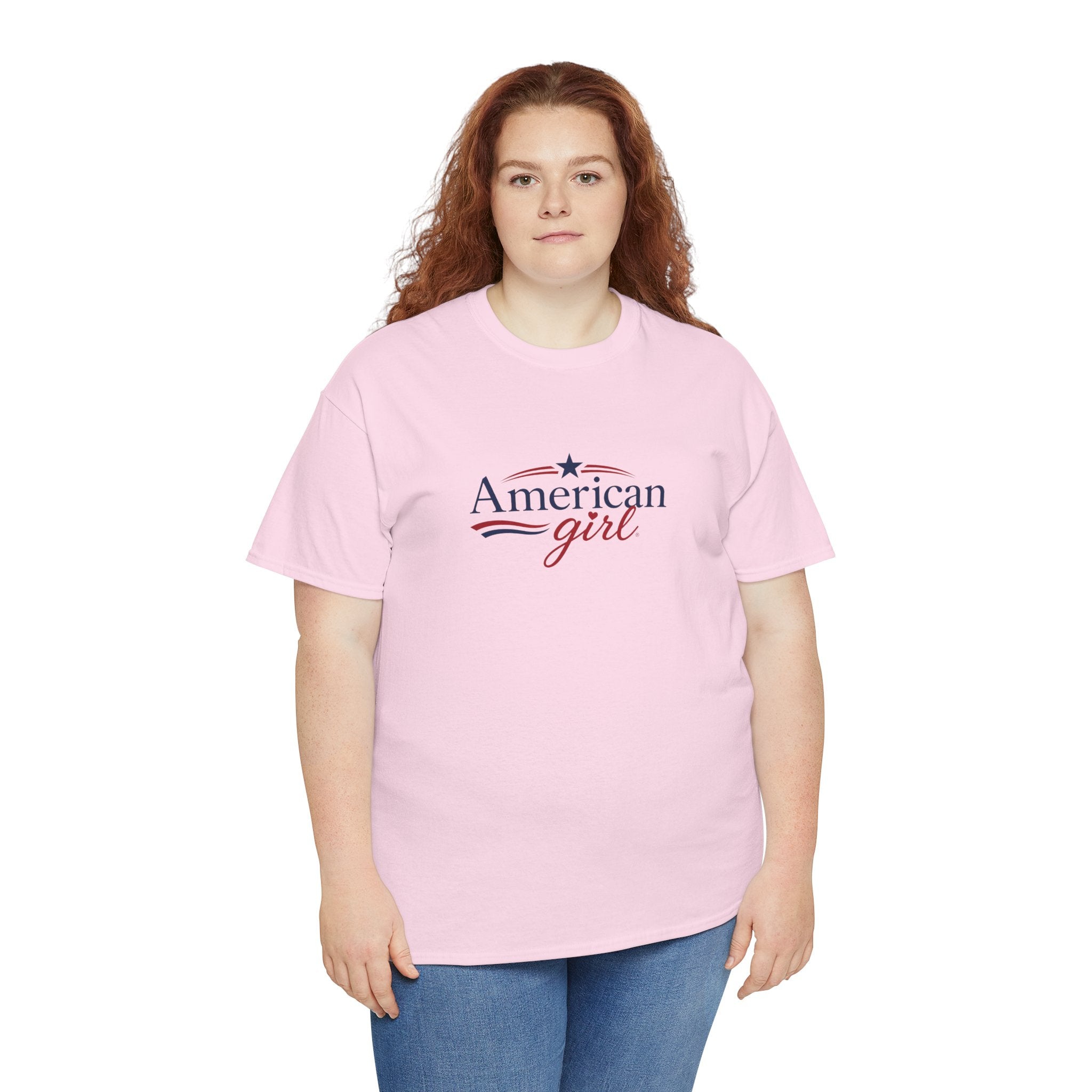 American Girl T-Shirt — Patriotic Stars & Script Tee
