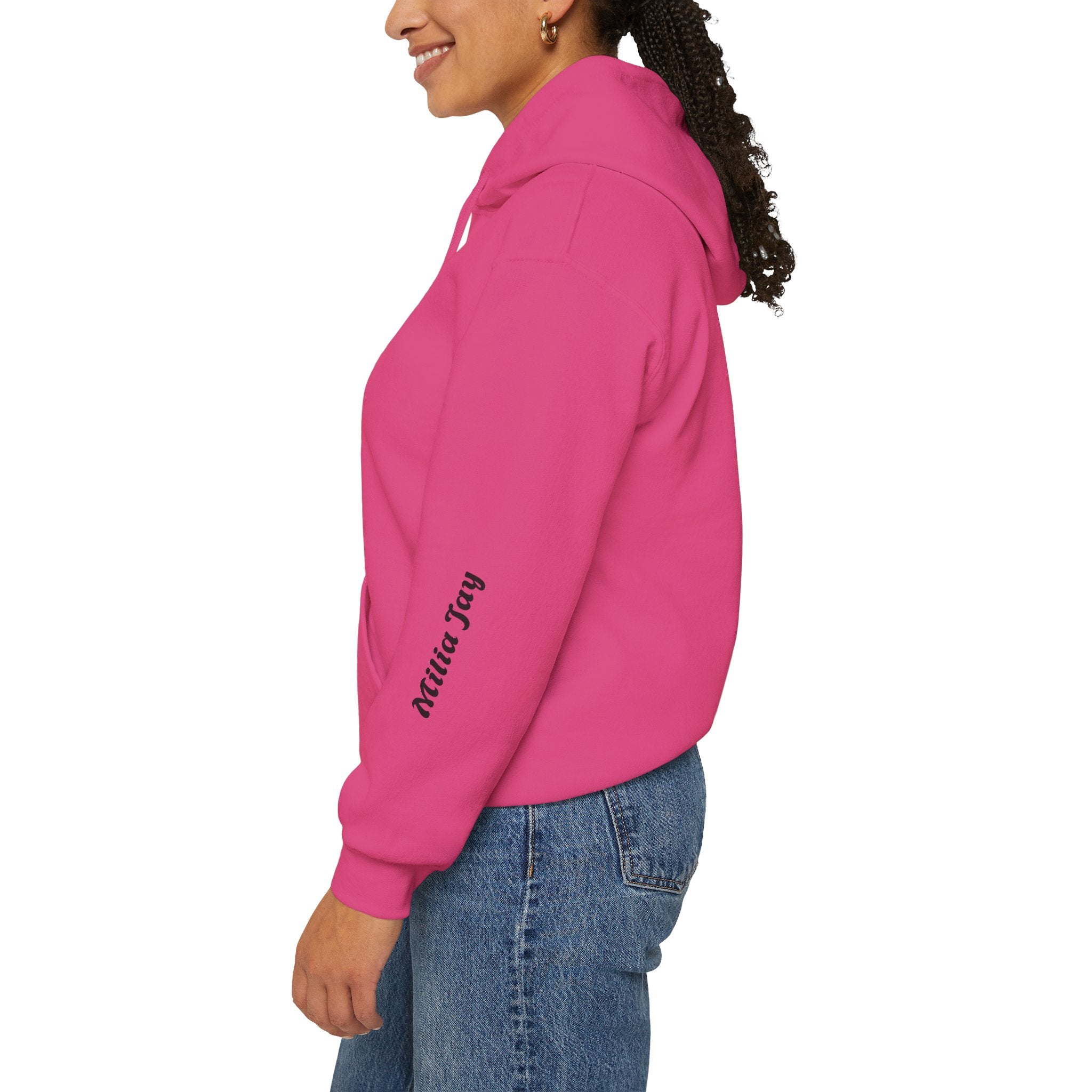 Milia Jay Hoodie with Red Heart Back