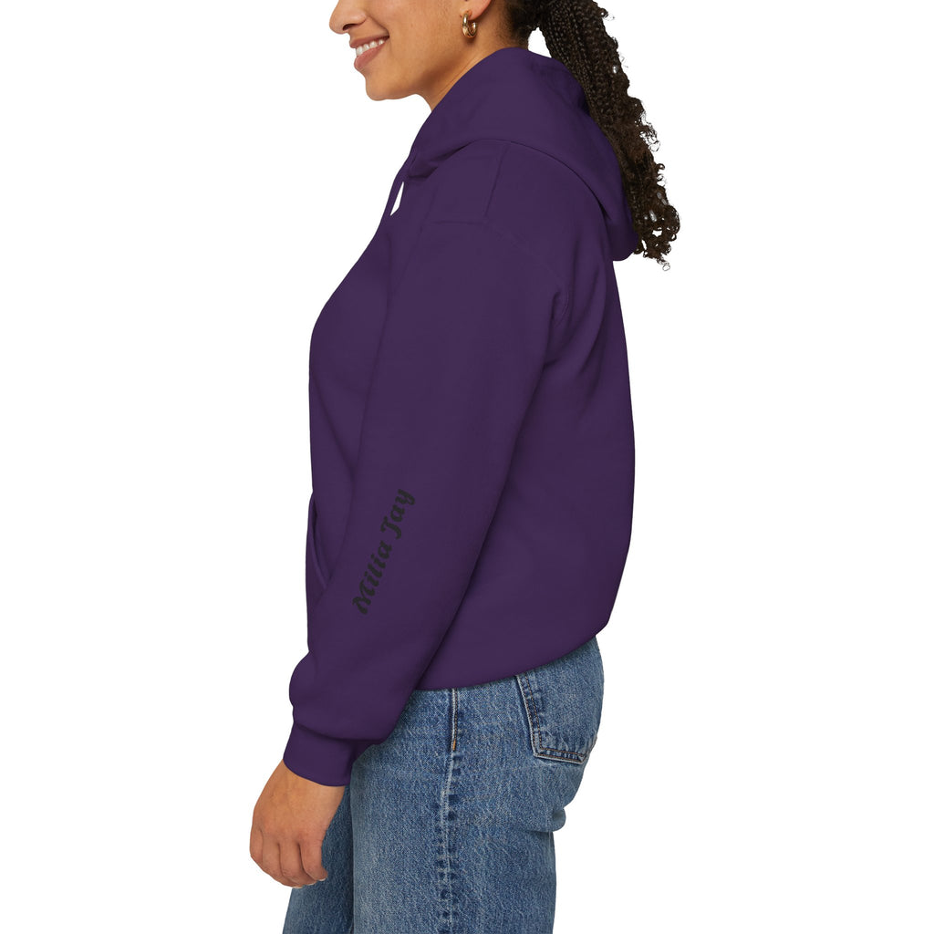 Milia Jay Hoodie with Red Heart Back
