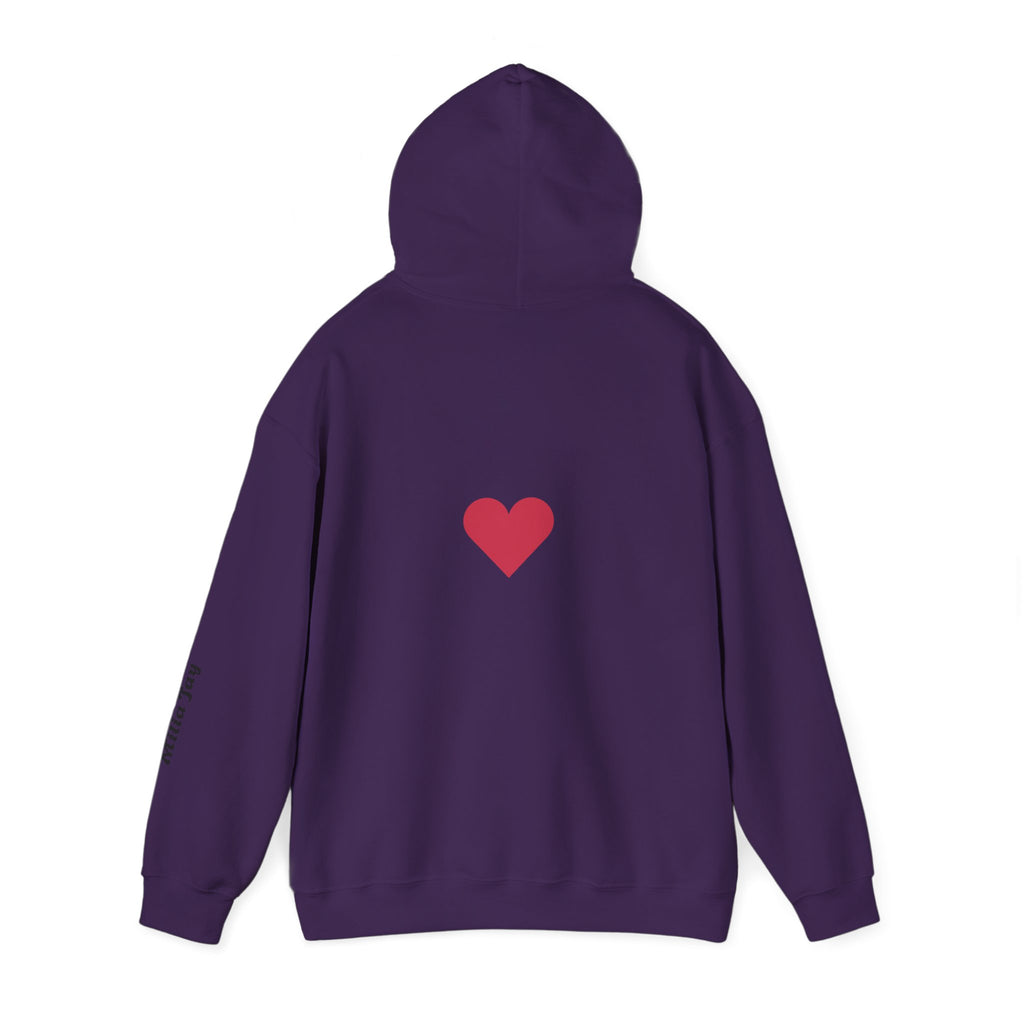Milia Jay Hoodie with Red Heart Back