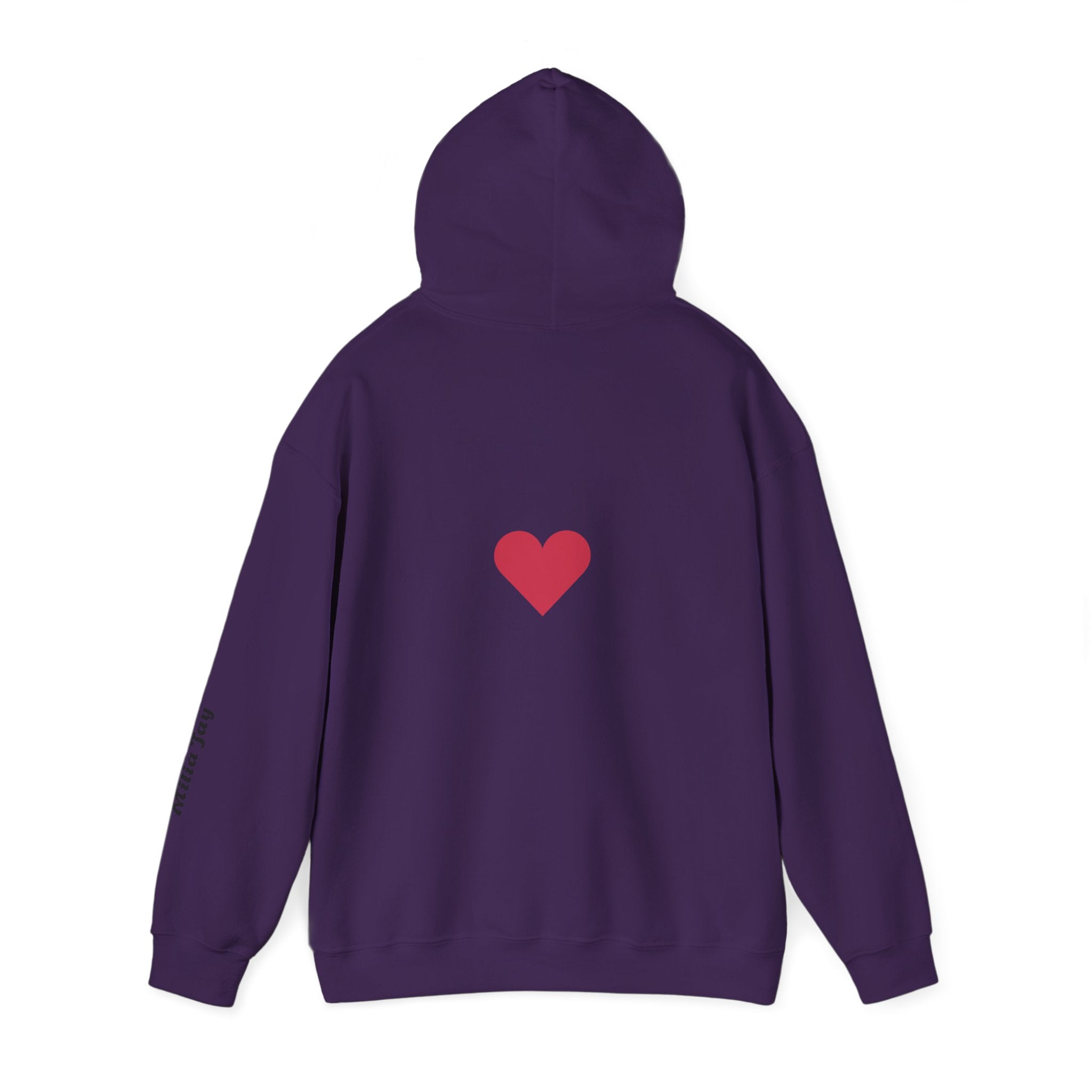 Milia Jay Hoodie with Red Heart Back
