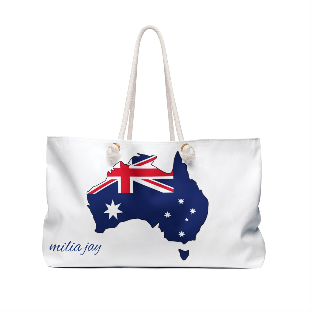 Australia shoulder bag – Kangaroo & Flag Travel Tote | Large Capacity Overnight & Gym Bag