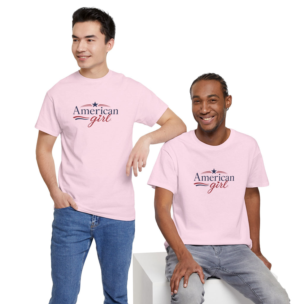 American Girl T-Shirt — Patriotic Stars & Script Tee
