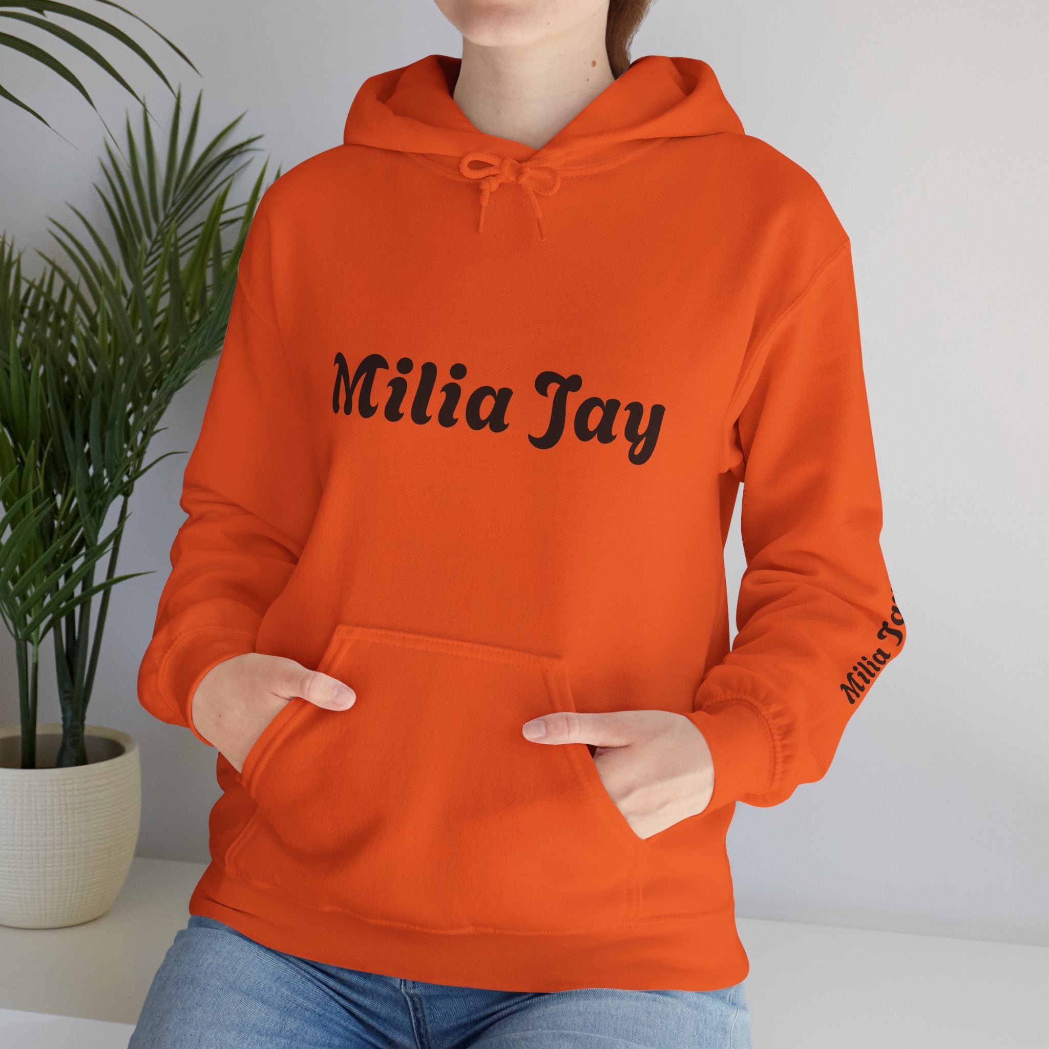 Milia Jay Hoodie with Red Heart Back
