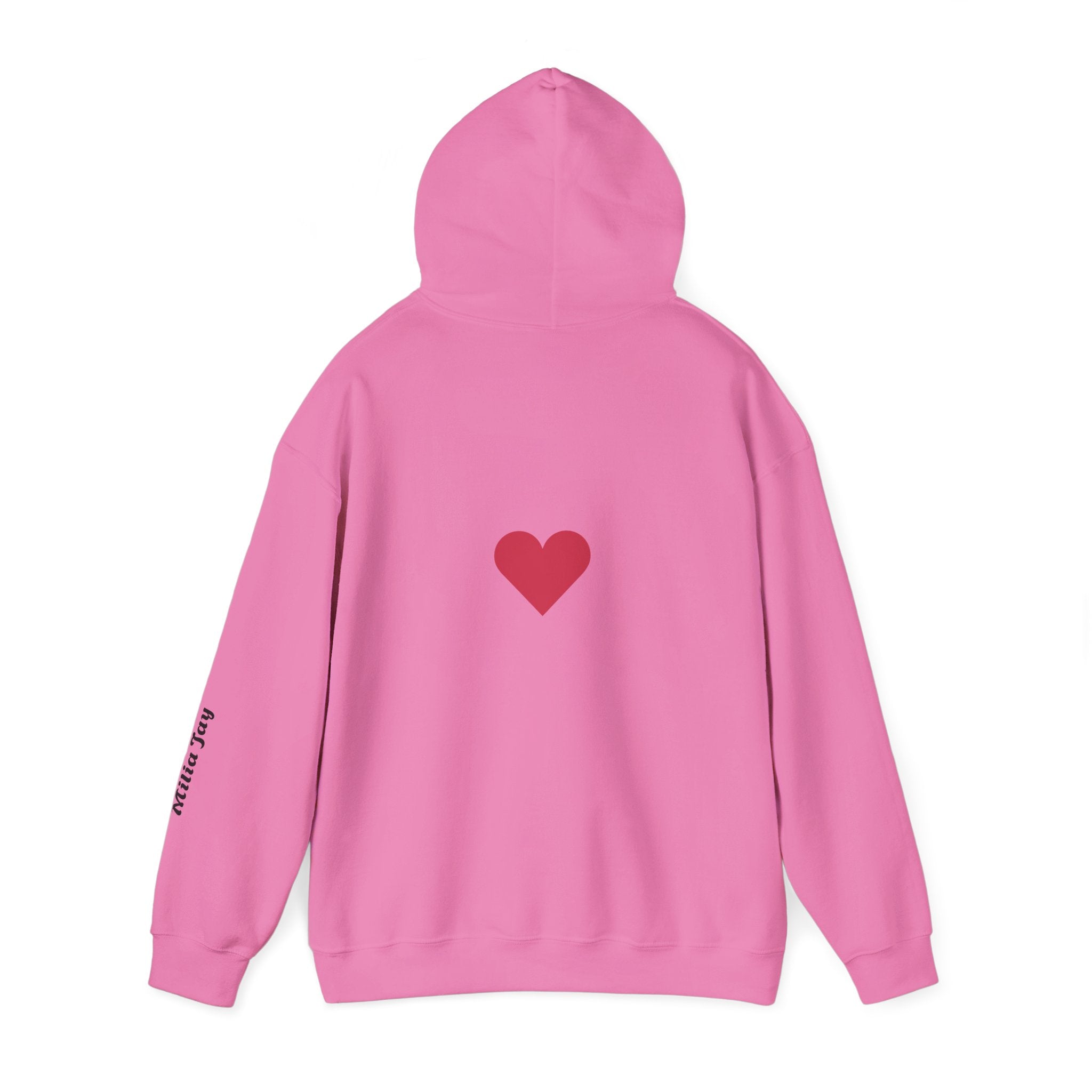 Milia Jay Hoodie with Red Heart Back