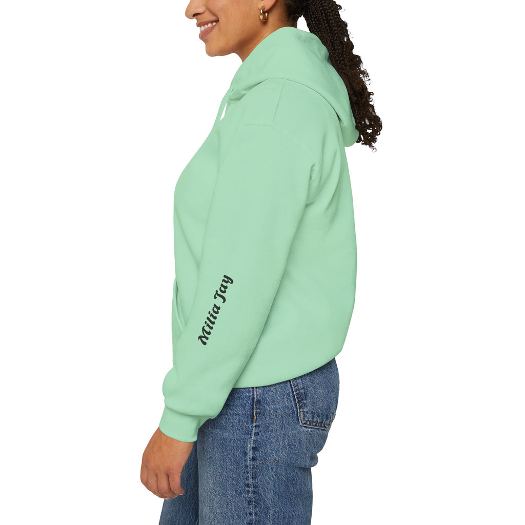 Milia Jay Hoodie with Red Heart Back