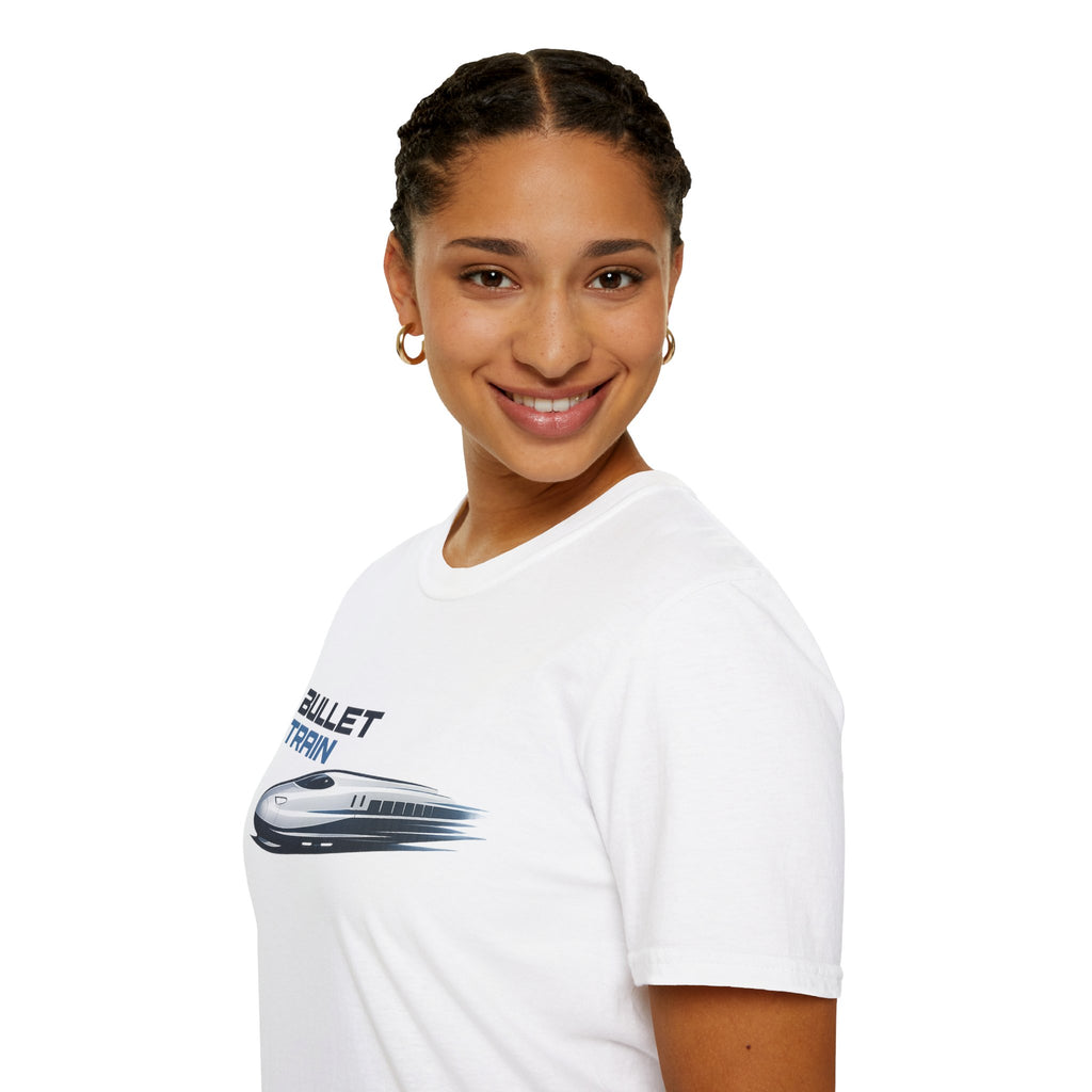 The Bullet Train Unisex Softstyle T-Shirt Japan Shinkansen Tokyo Graphic Tee Japanese Streetwear Shirt