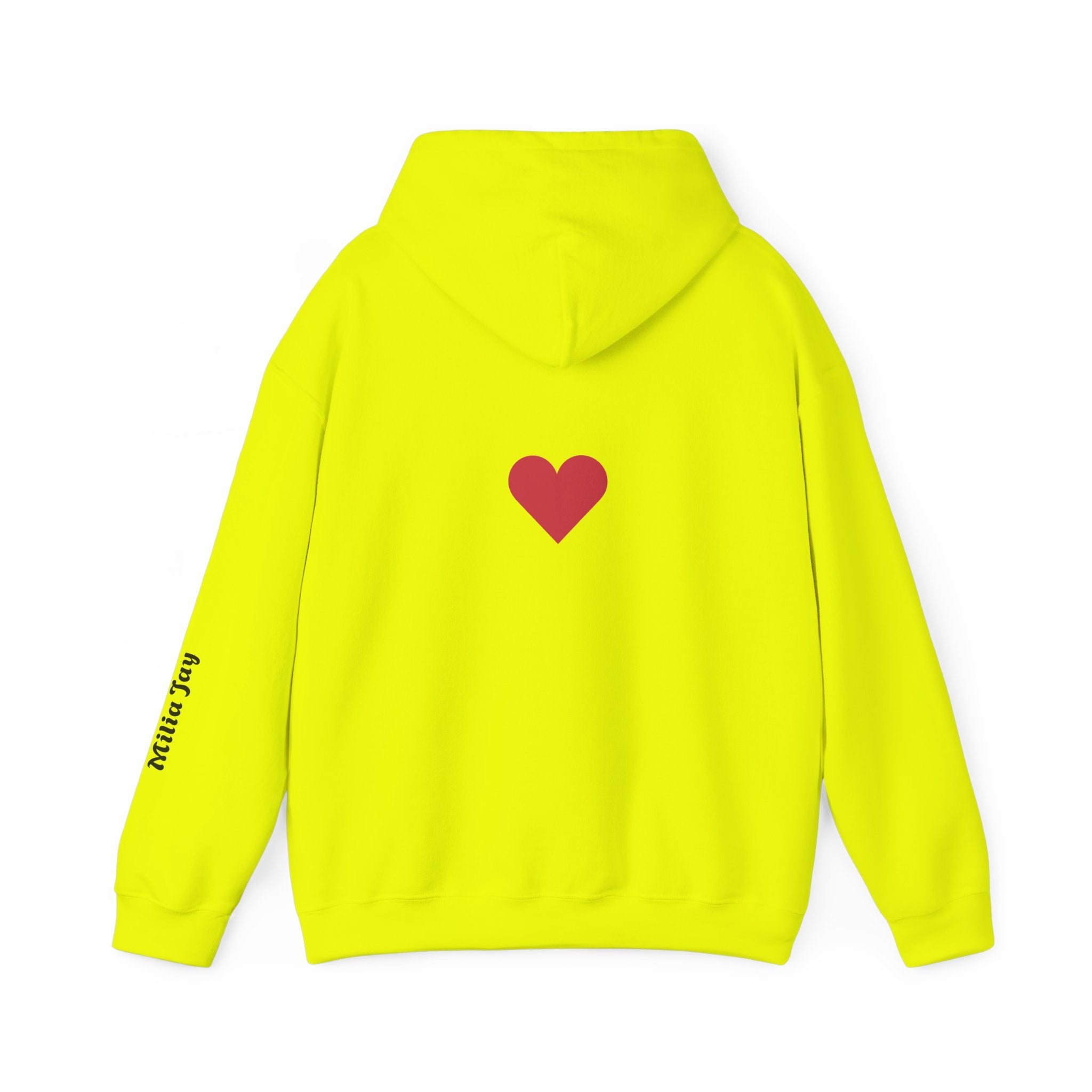 Milia Jay Hoodie with Red Heart Back