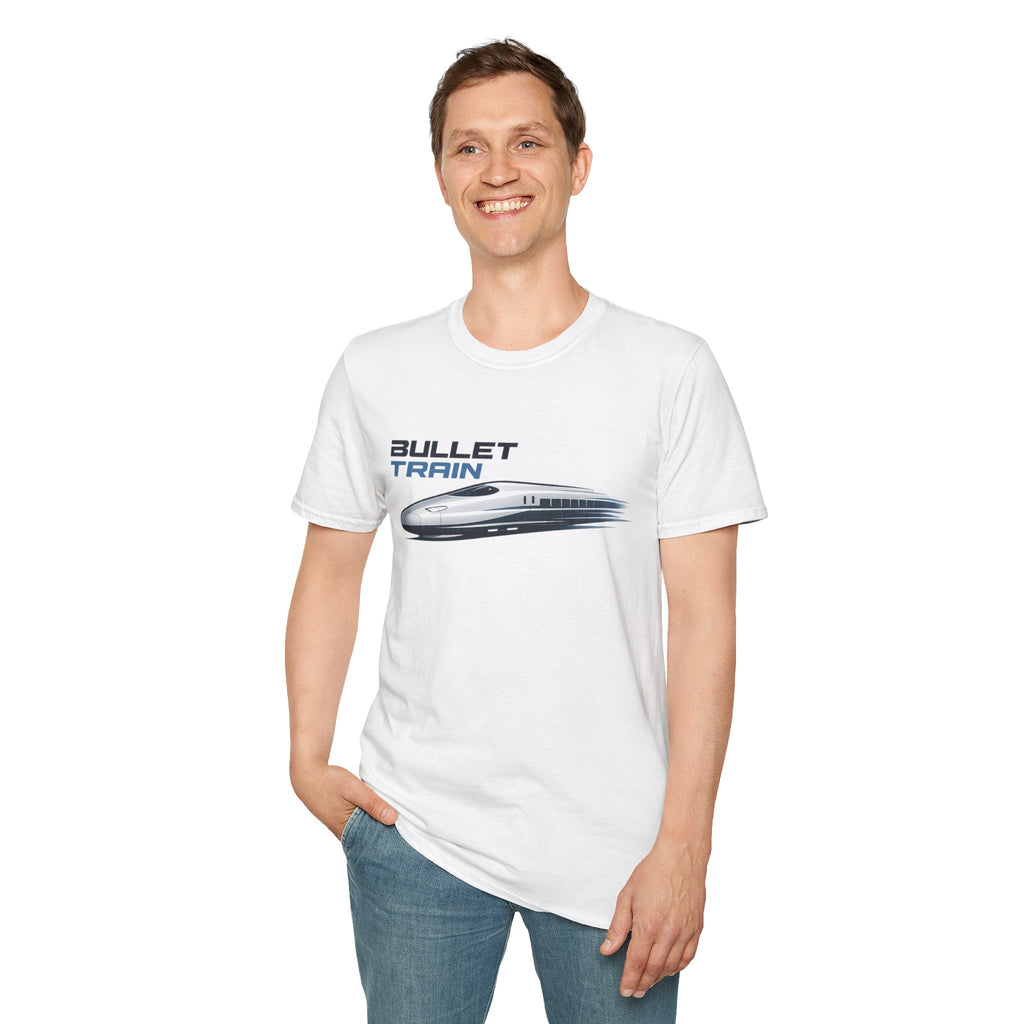 The Bullet Train Unisex Softstyle T-Shirt Japan Shinkansen Tokyo Graphic Tee Japanese Streetwear Shirt