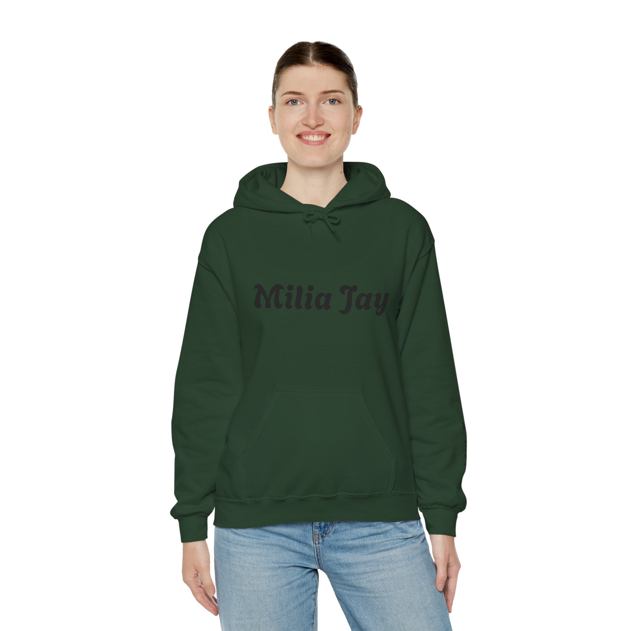 Milia Jay Hoodie with Red Heart Back