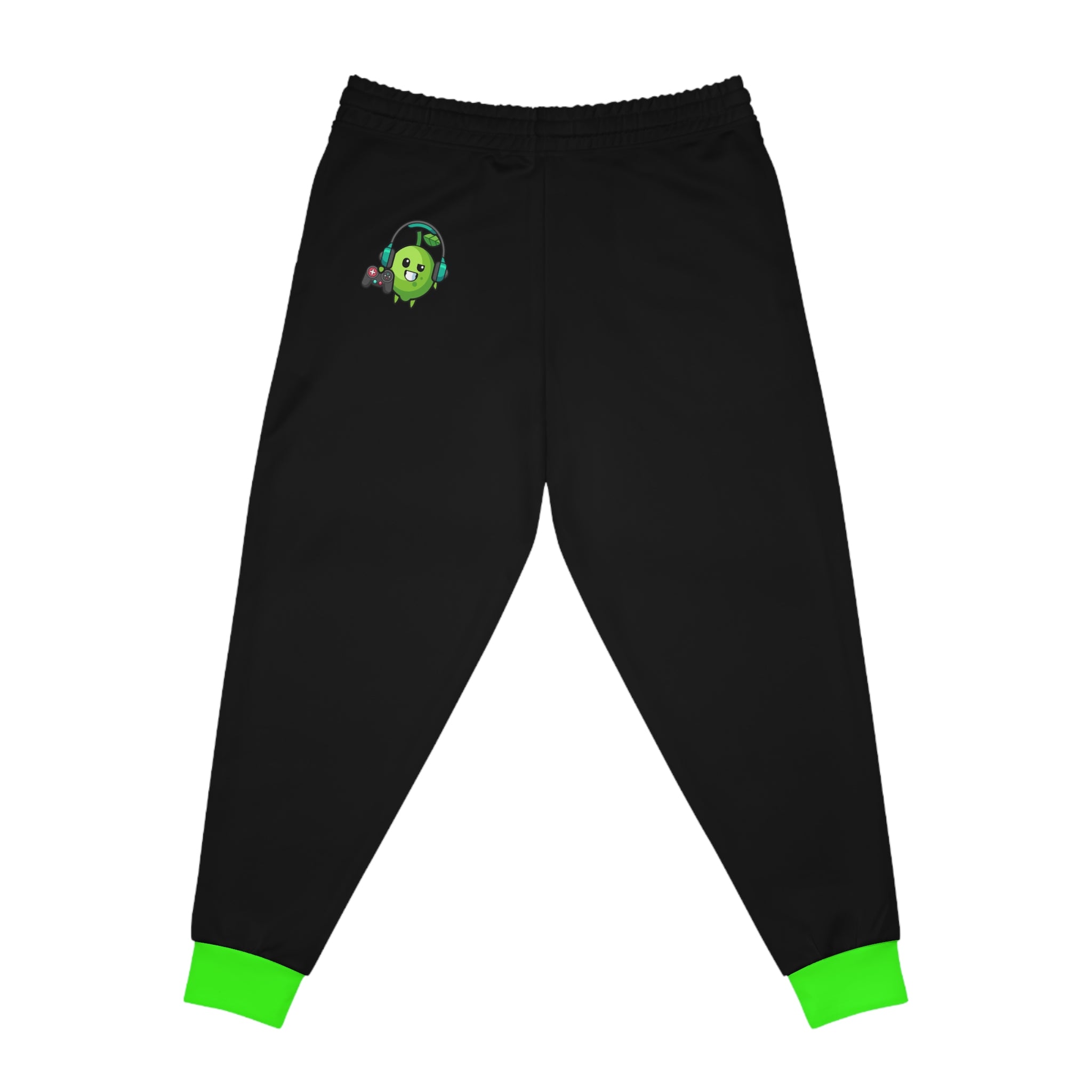 Men’s Jogger Pants – Black & Green Performance Fit | Milia Jay