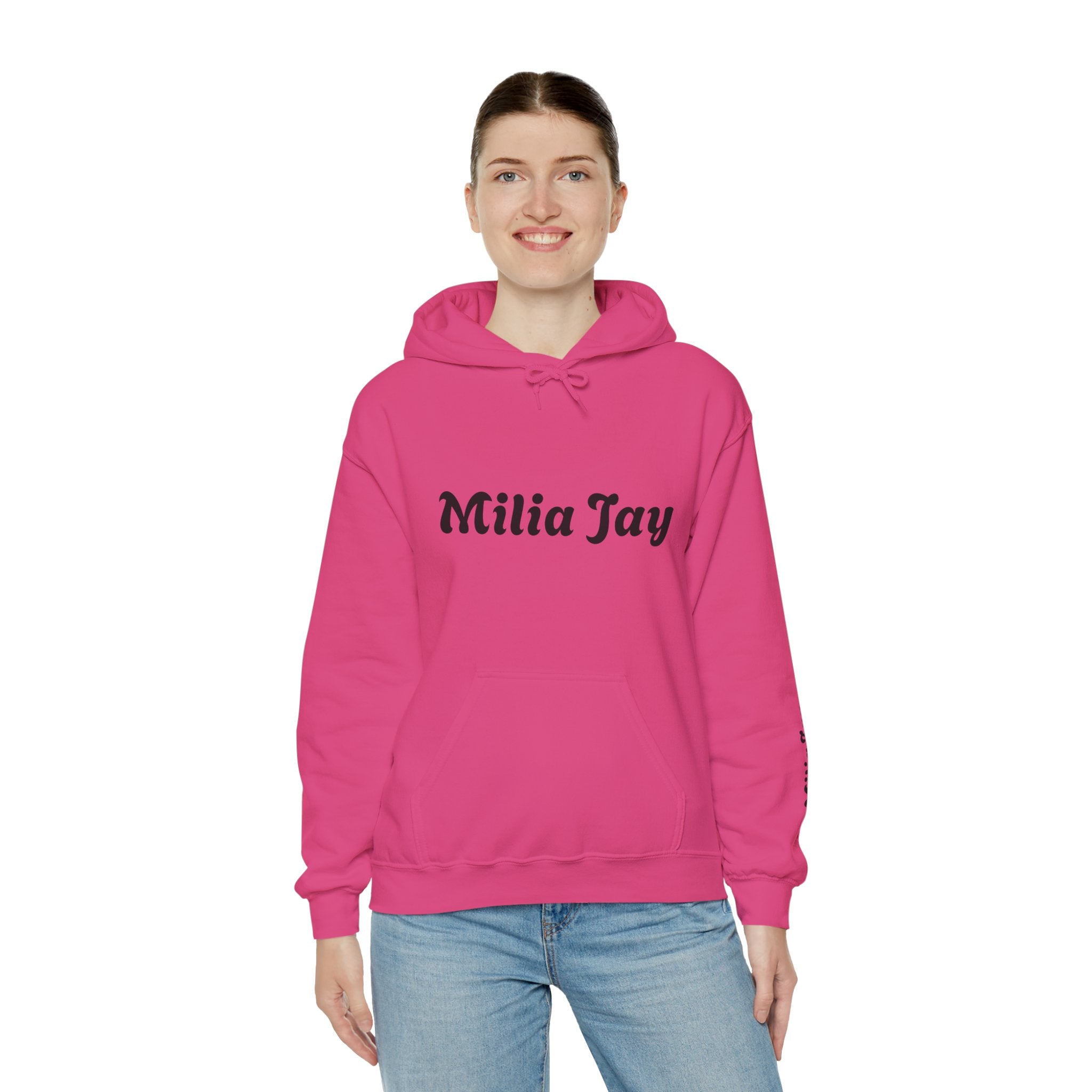 Milia Jay Hoodie with Red Heart Back