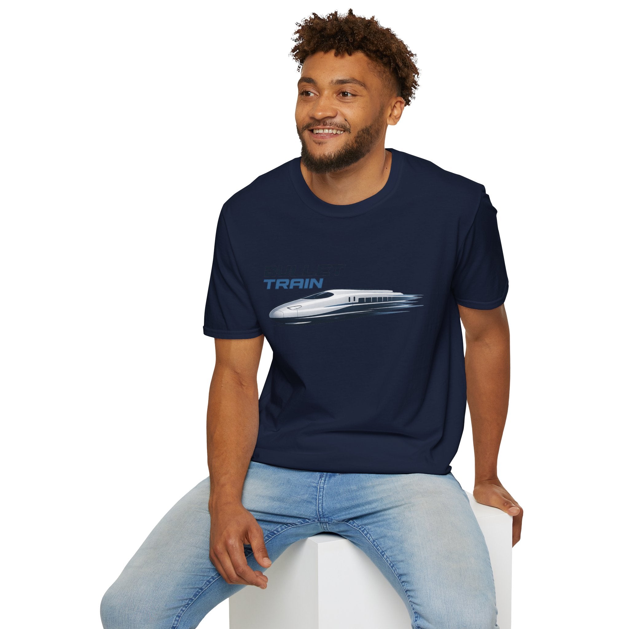 The Bullet Train Unisex Softstyle T-Shirt Japan Shinkansen Tokyo Graphic Tee Japanese Streetwear Shirt