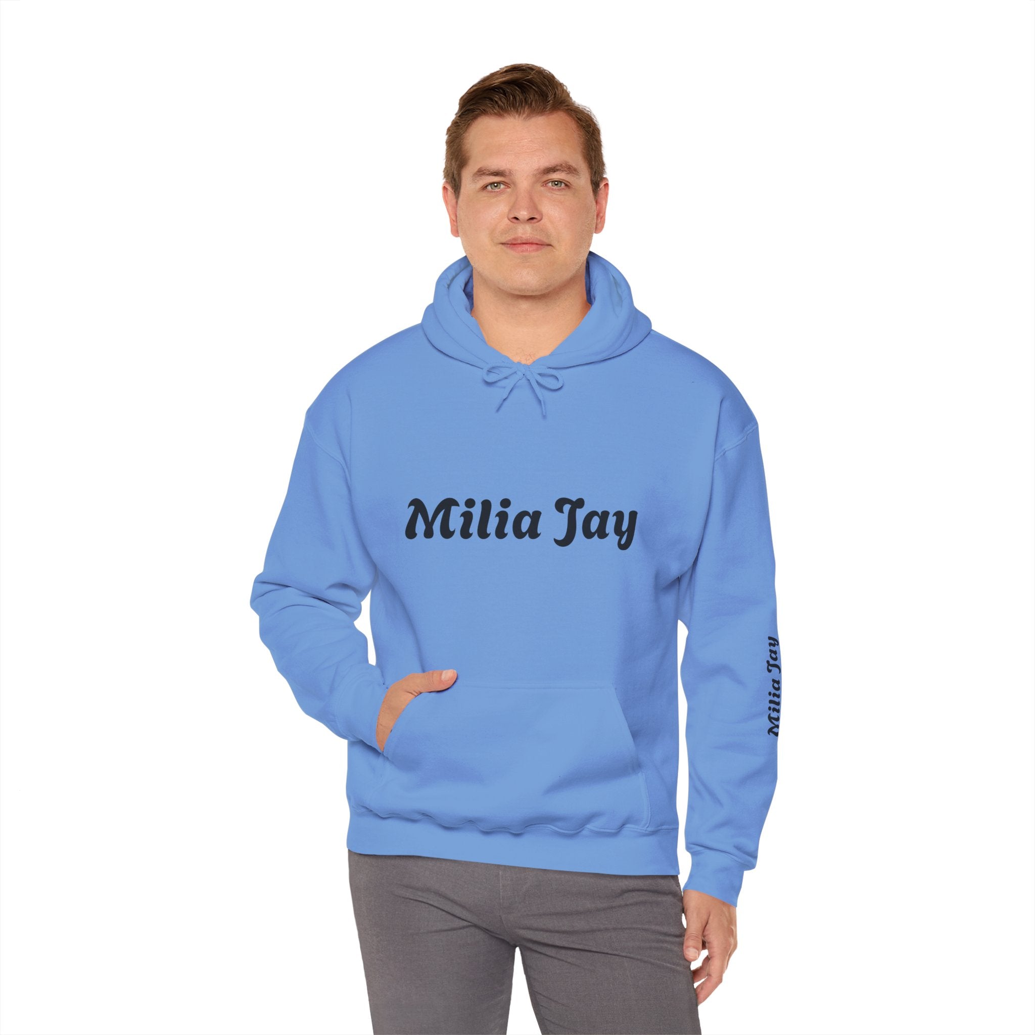 Milia Jay Hoodie with Red Heart Back
