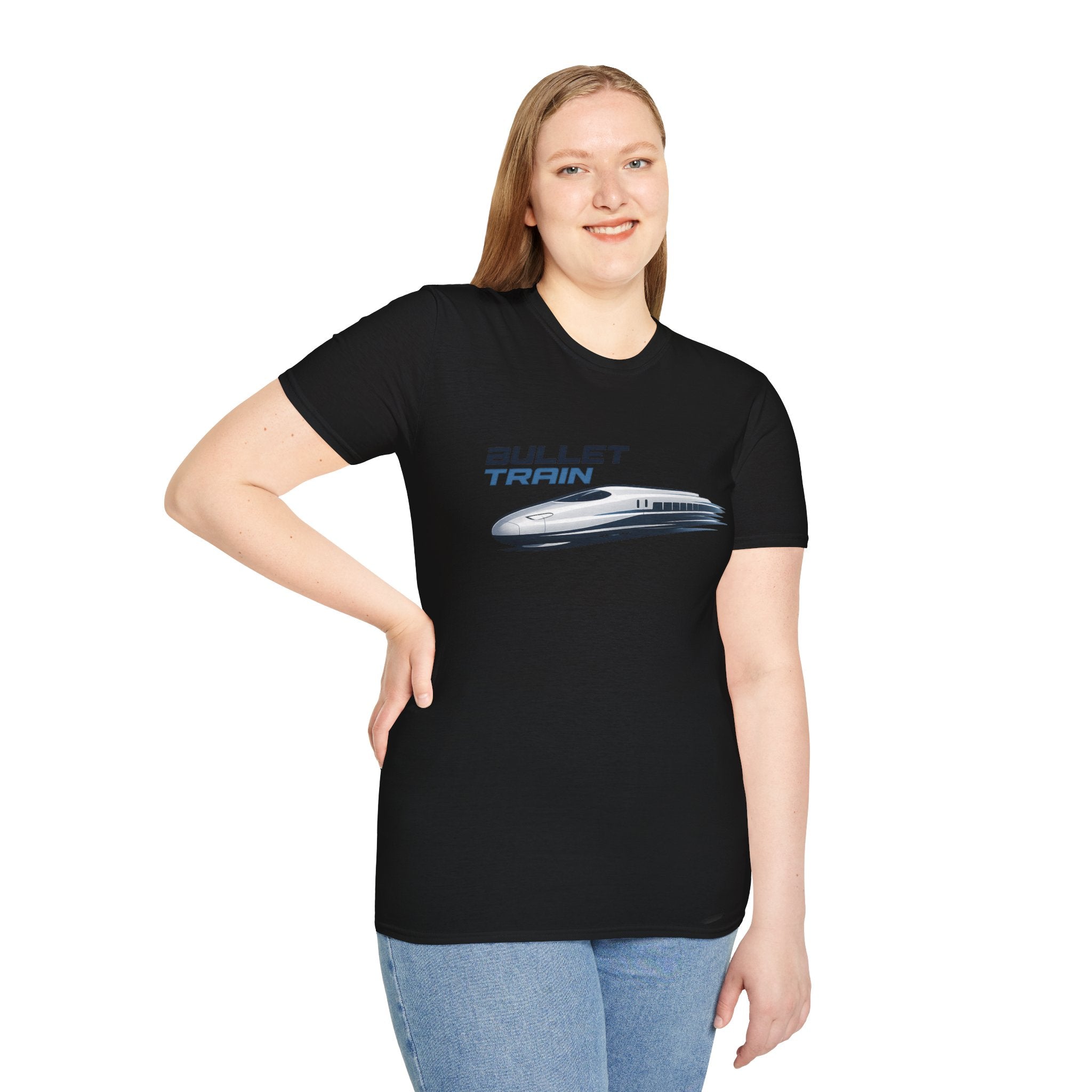 The Bullet Train Unisex Softstyle T-Shirt Japan Shinkansen Tokyo Graphic Tee Japanese Streetwear Shirt