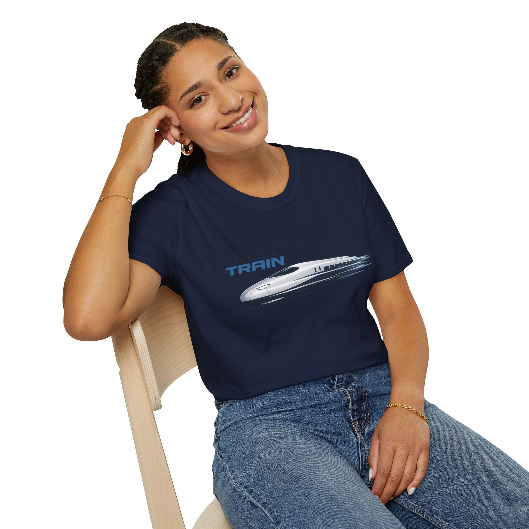 The Bullet Train Unisex Softstyle T-Shirt Japan Shinkansen Tokyo Graphic Tee Japanese Streetwear Shirt
