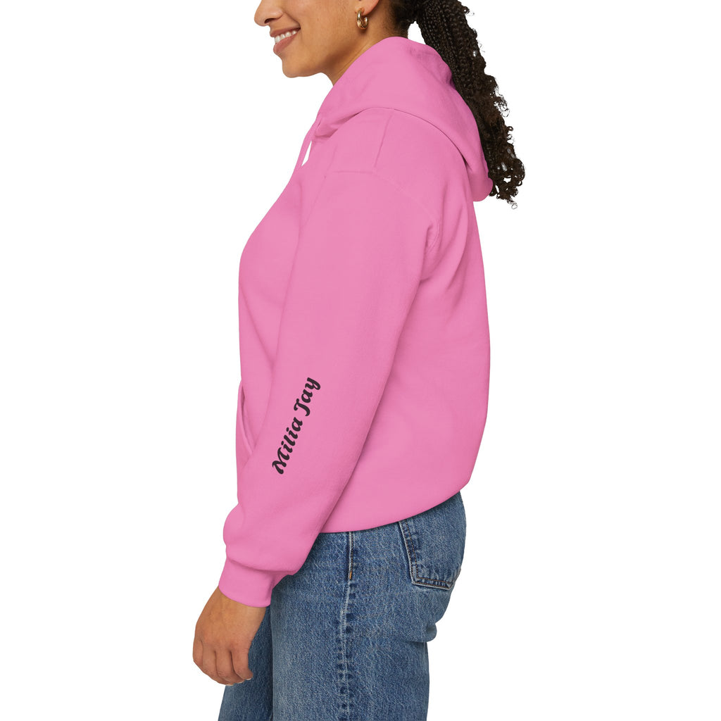 Milia Jay Hoodie with Red Heart Back