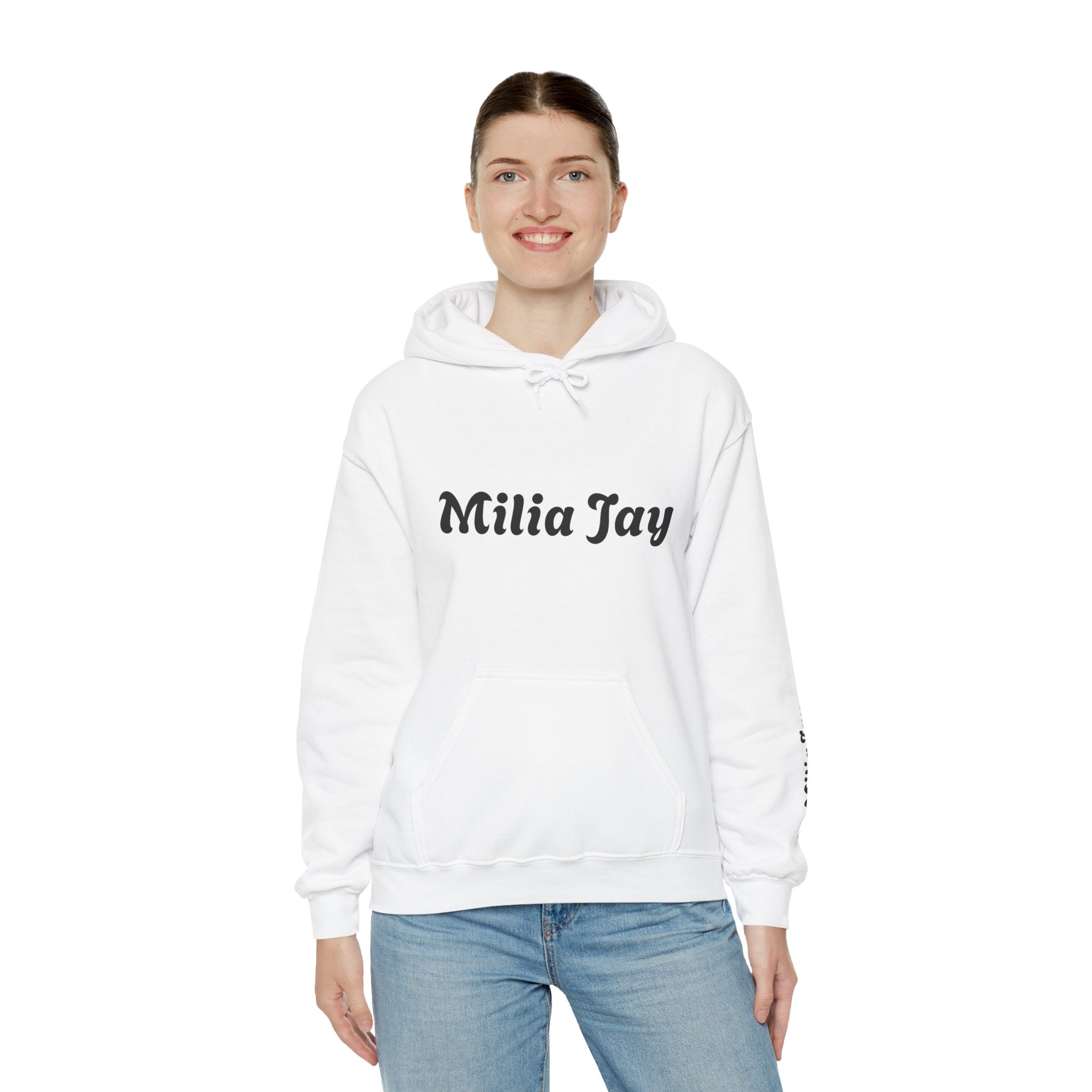 Milia Jay Hoodie with Red Heart Back