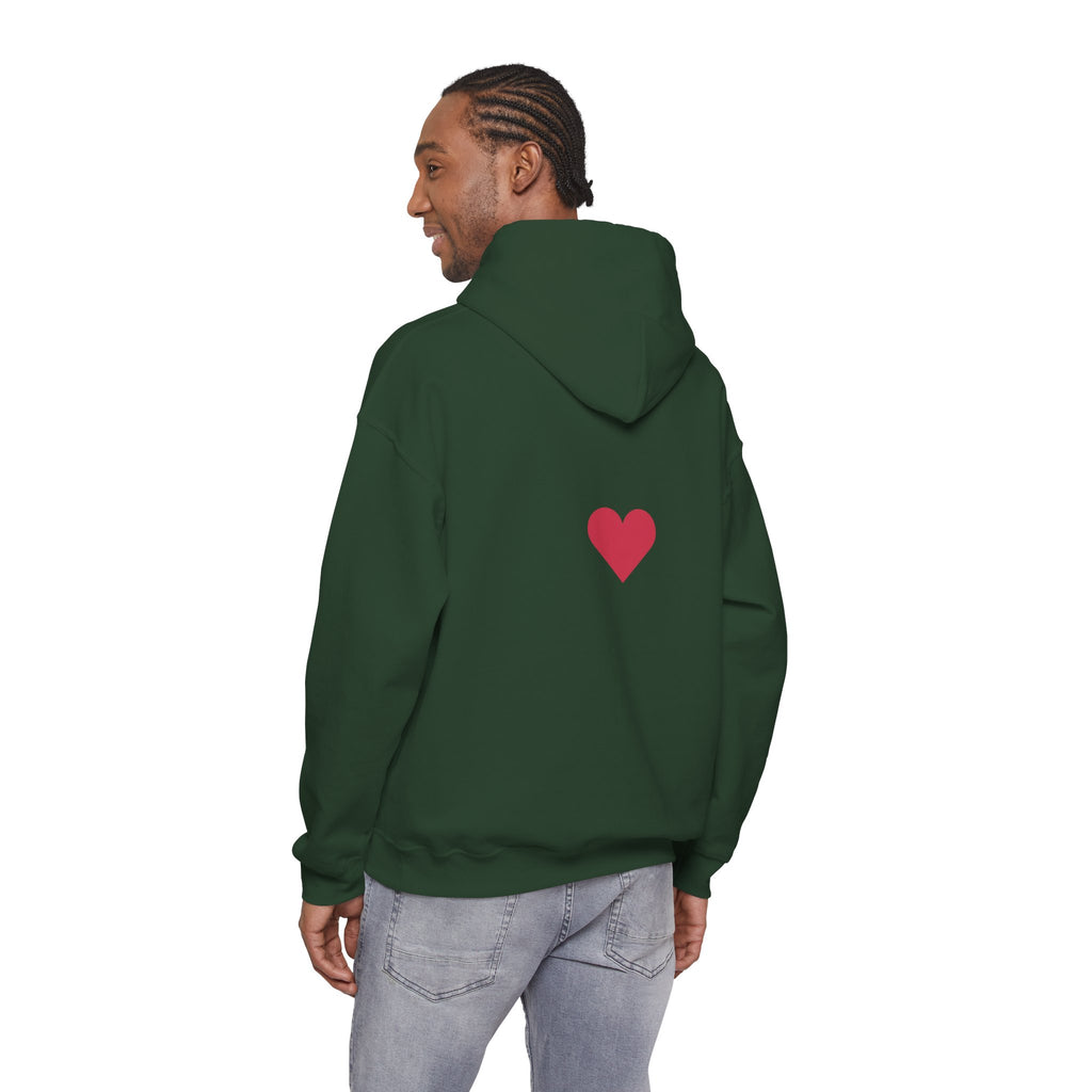 Milia Jay Hoodie with Red Heart Back
