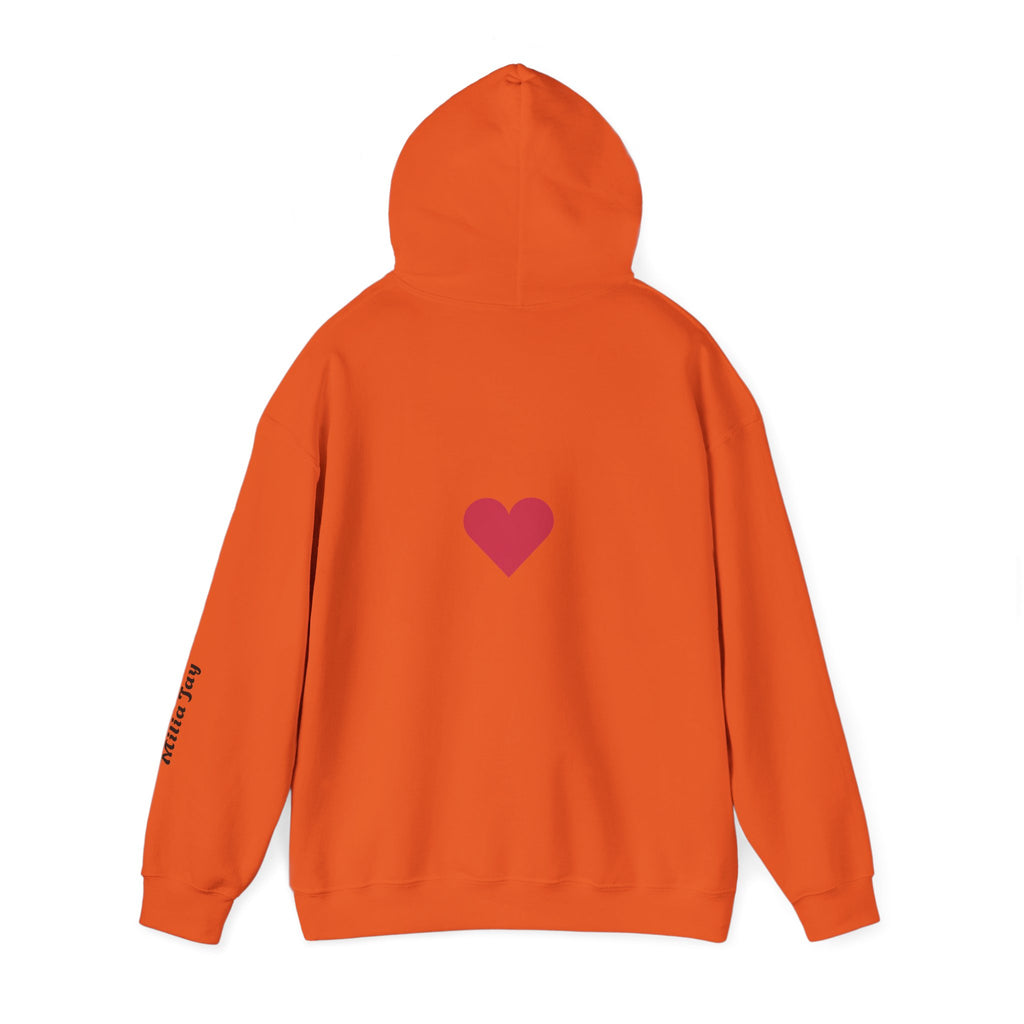 Milia Jay Hoodie with Red Heart Back