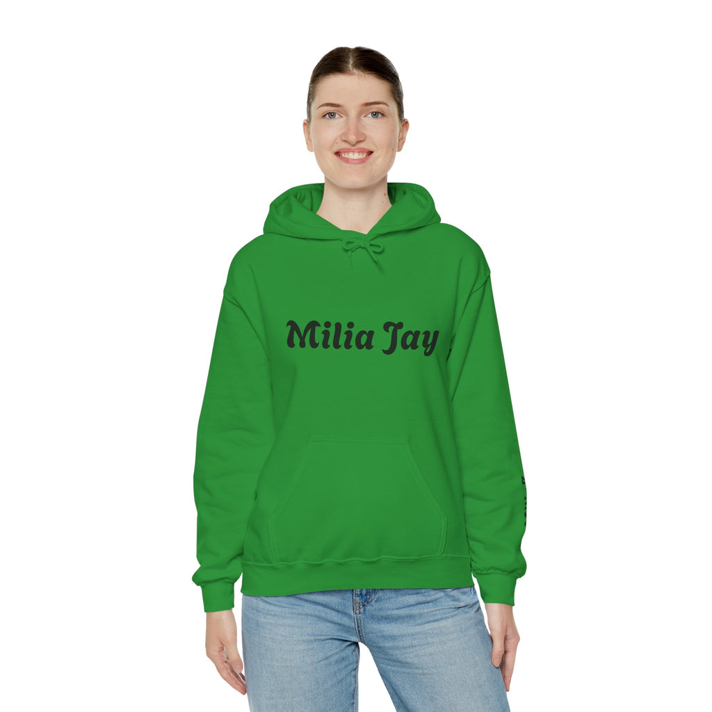 Milia Jay Hoodie with Red Heart Back
