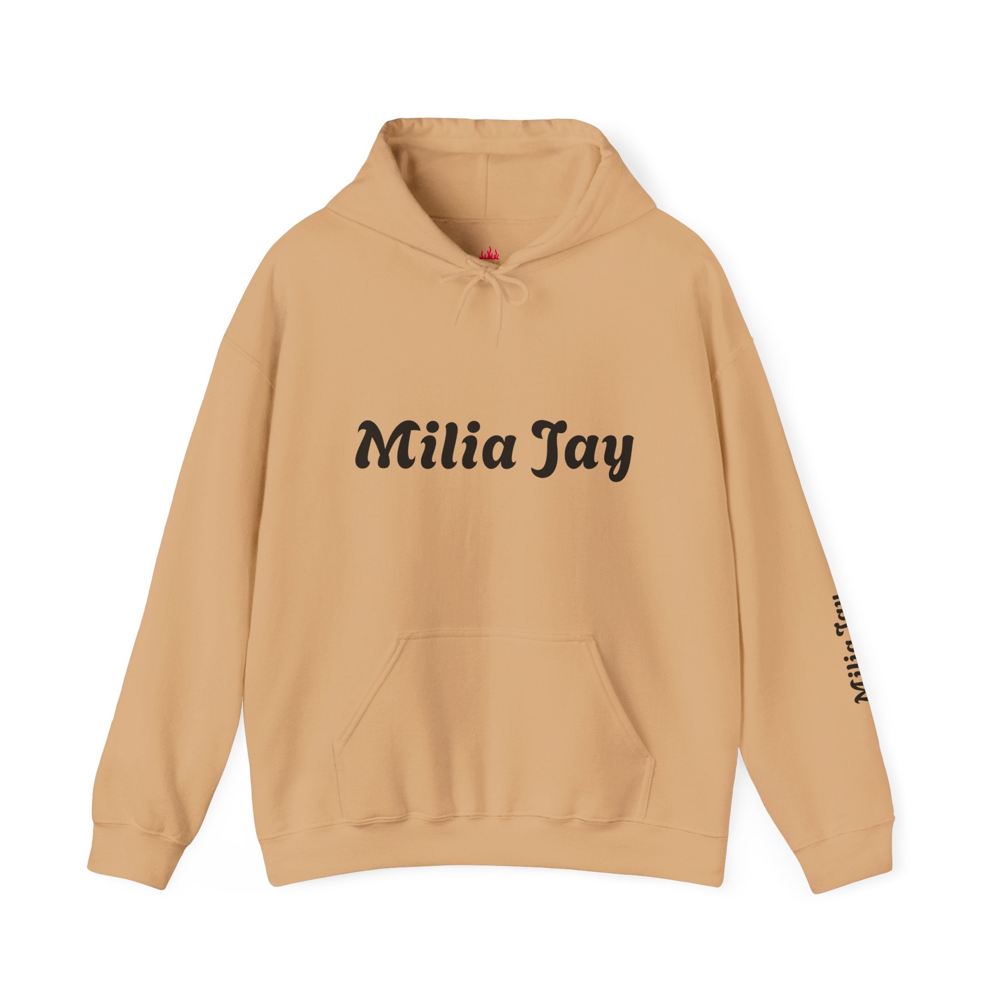Milia Jay Hoodie with Red Heart Back