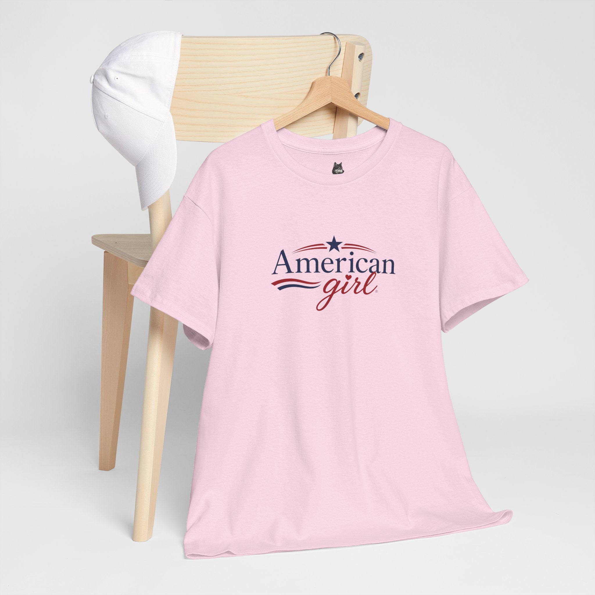 American Girl T-Shirt — Patriotic Stars & Script Tee