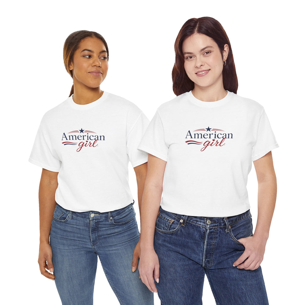 American Girl T-Shirt — Patriotic Stars & Script Tee
