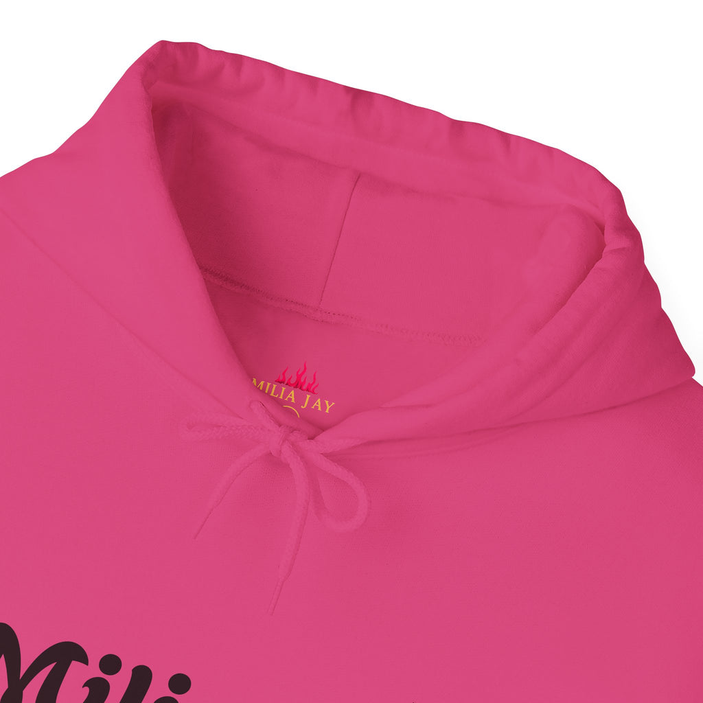 Milia Jay Hoodie with Red Heart Back