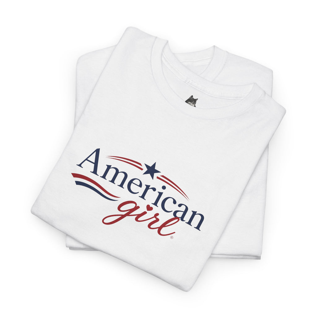 American Girl T-Shirt — Patriotic Stars & Script Tee