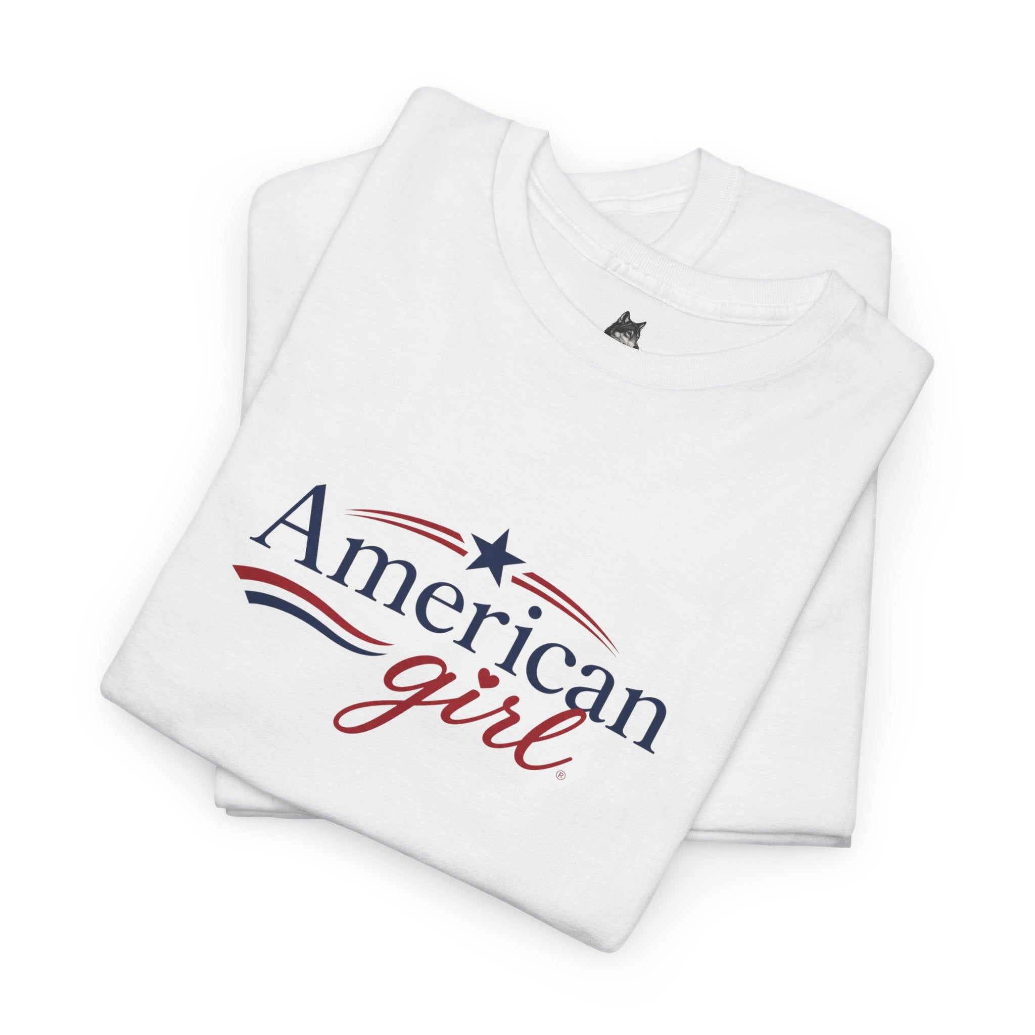 American Girl T-Shirt — Patriotic Stars & Script Tee