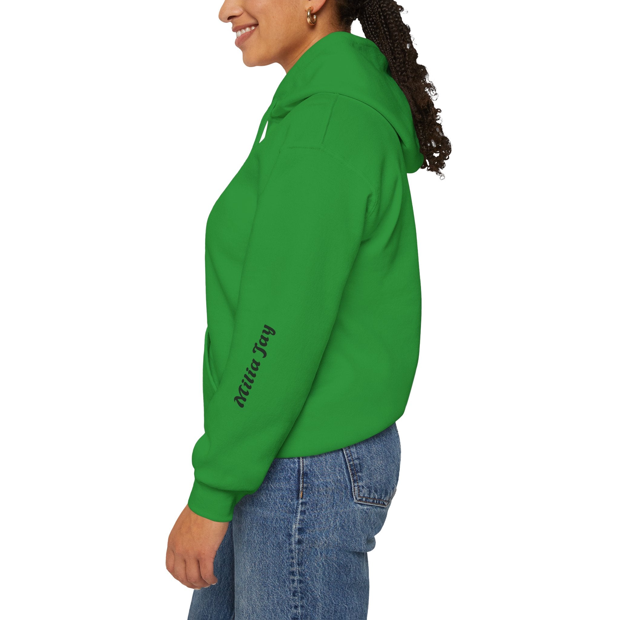 Milia Jay Hoodie with Red Heart Back