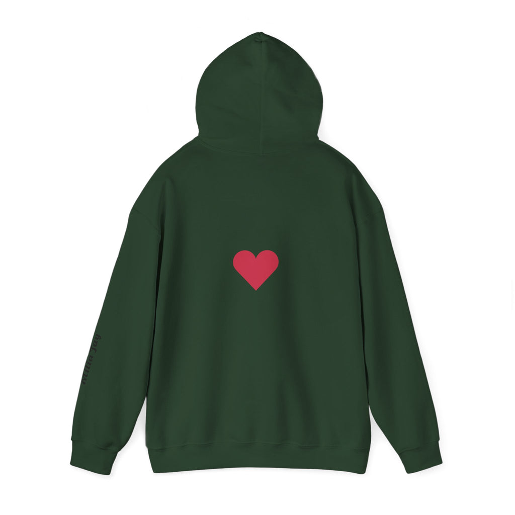 Milia Jay Hoodie with Red Heart Back