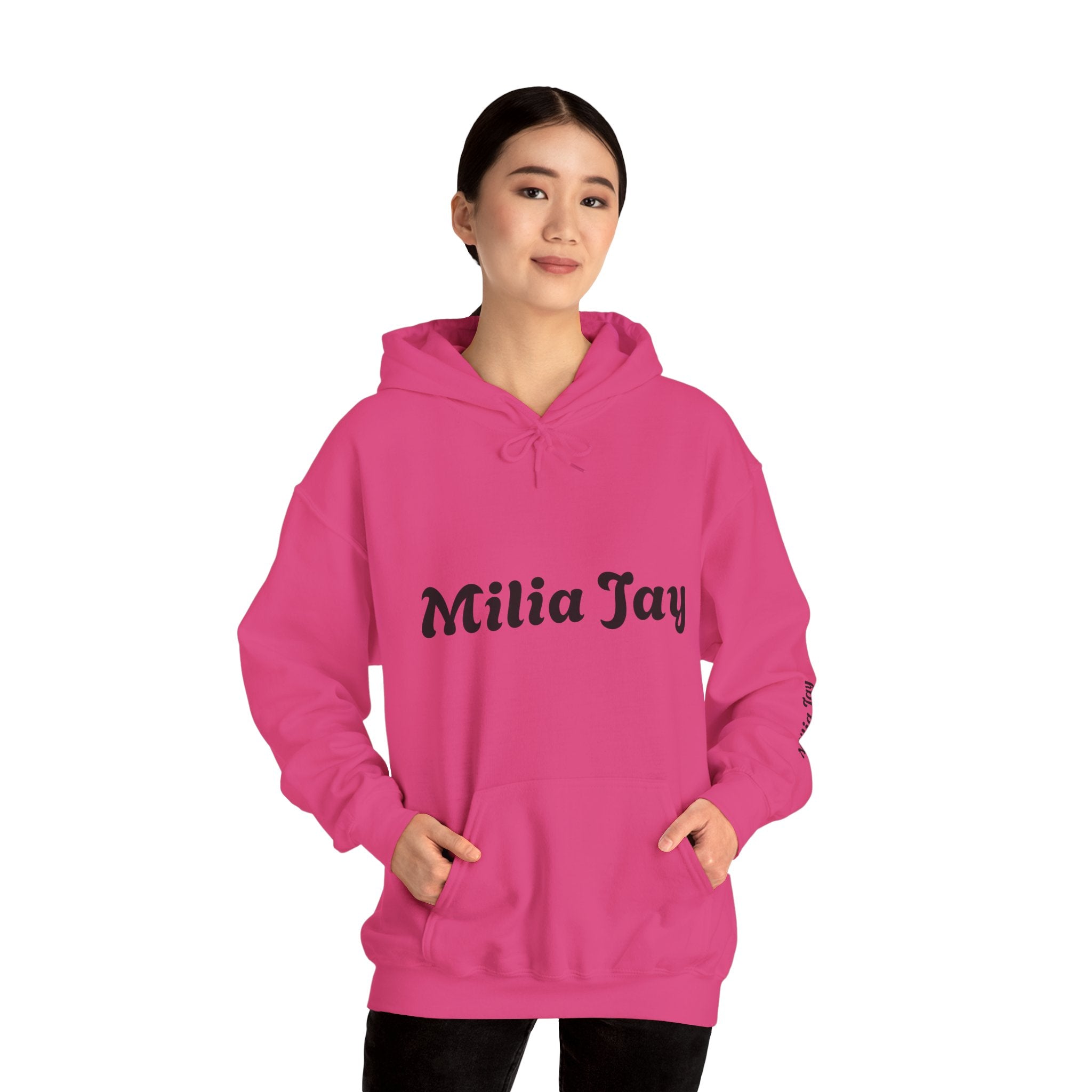 Milia Jay Hoodie with Red Heart Back
