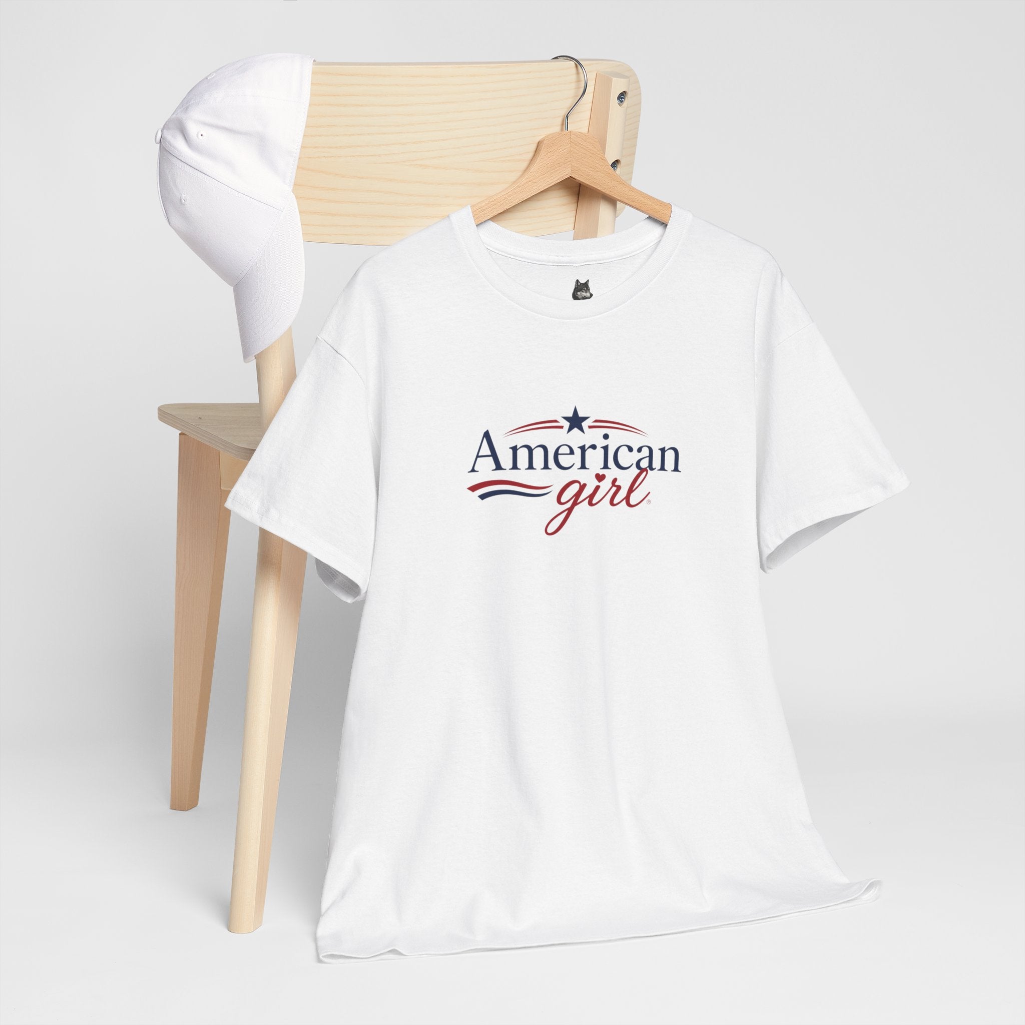 American Girl T-Shirt — Patriotic Stars & Script Tee