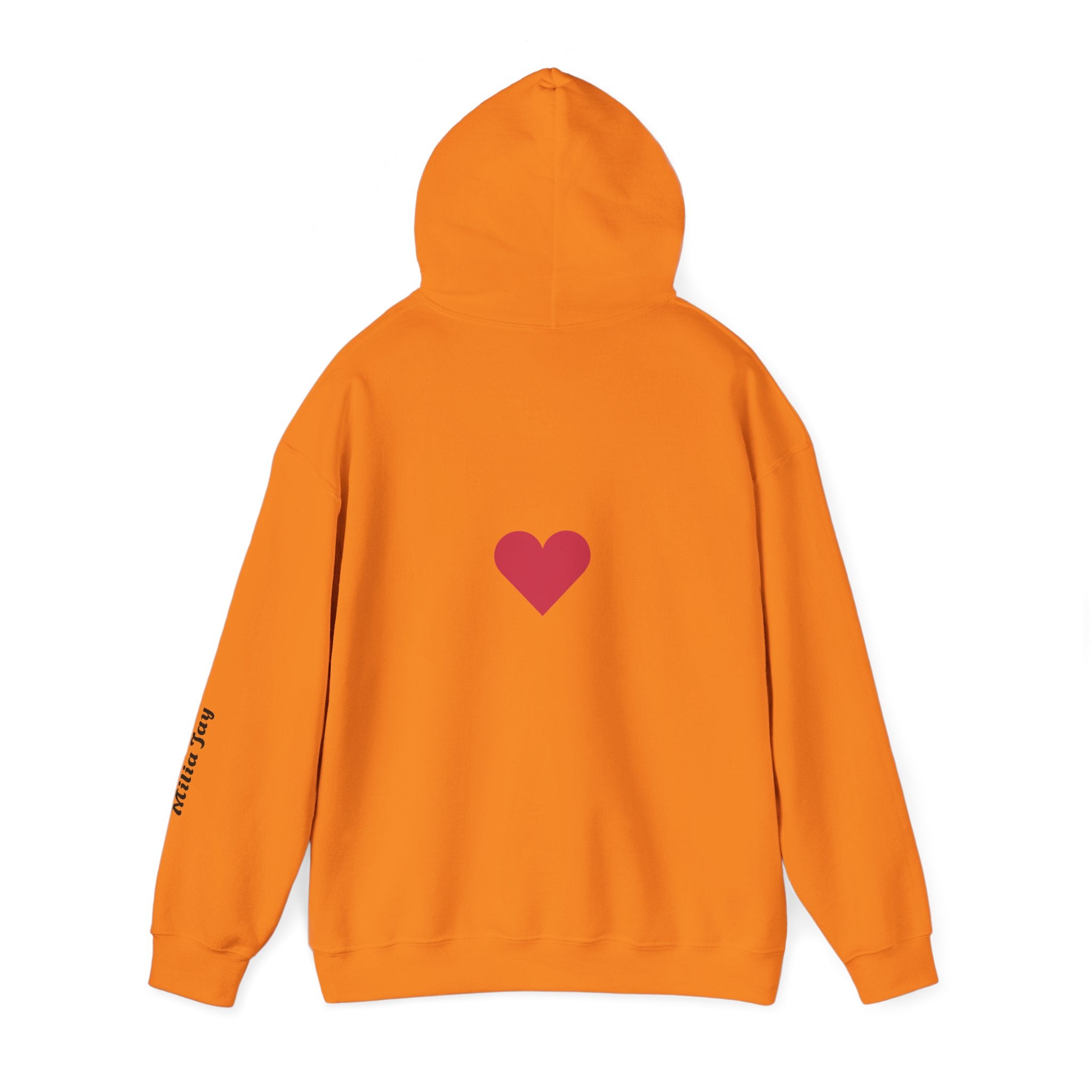 Milia Jay Hoodie with Red Heart Back